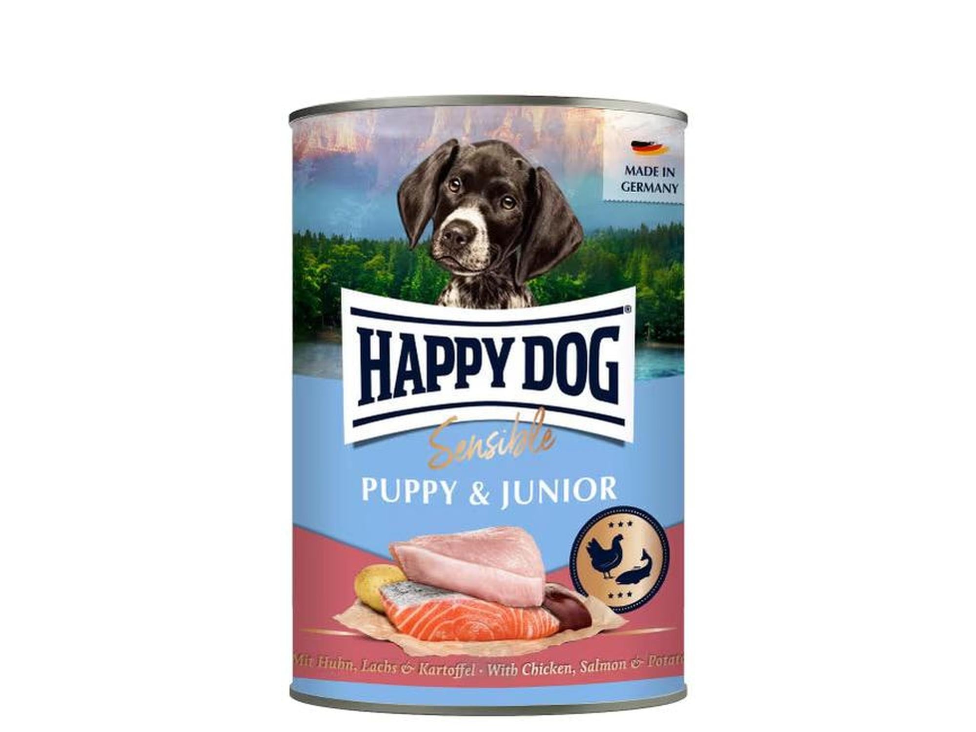 Happy Dog Sensible Puppy & Junior M/Laks 6 x 400g