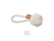 Harper Tauknuteball XS Beige med Håndtak 18,5 cm – Slitesterk Bomullsleke