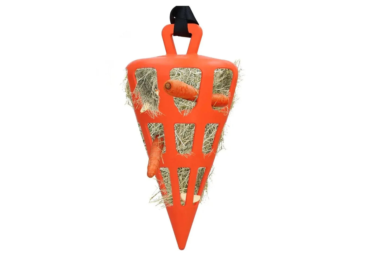 Hay Slowfeeder Fun and Flex Høyleke i Naturgummi 22 cm – Gulrot Oransje