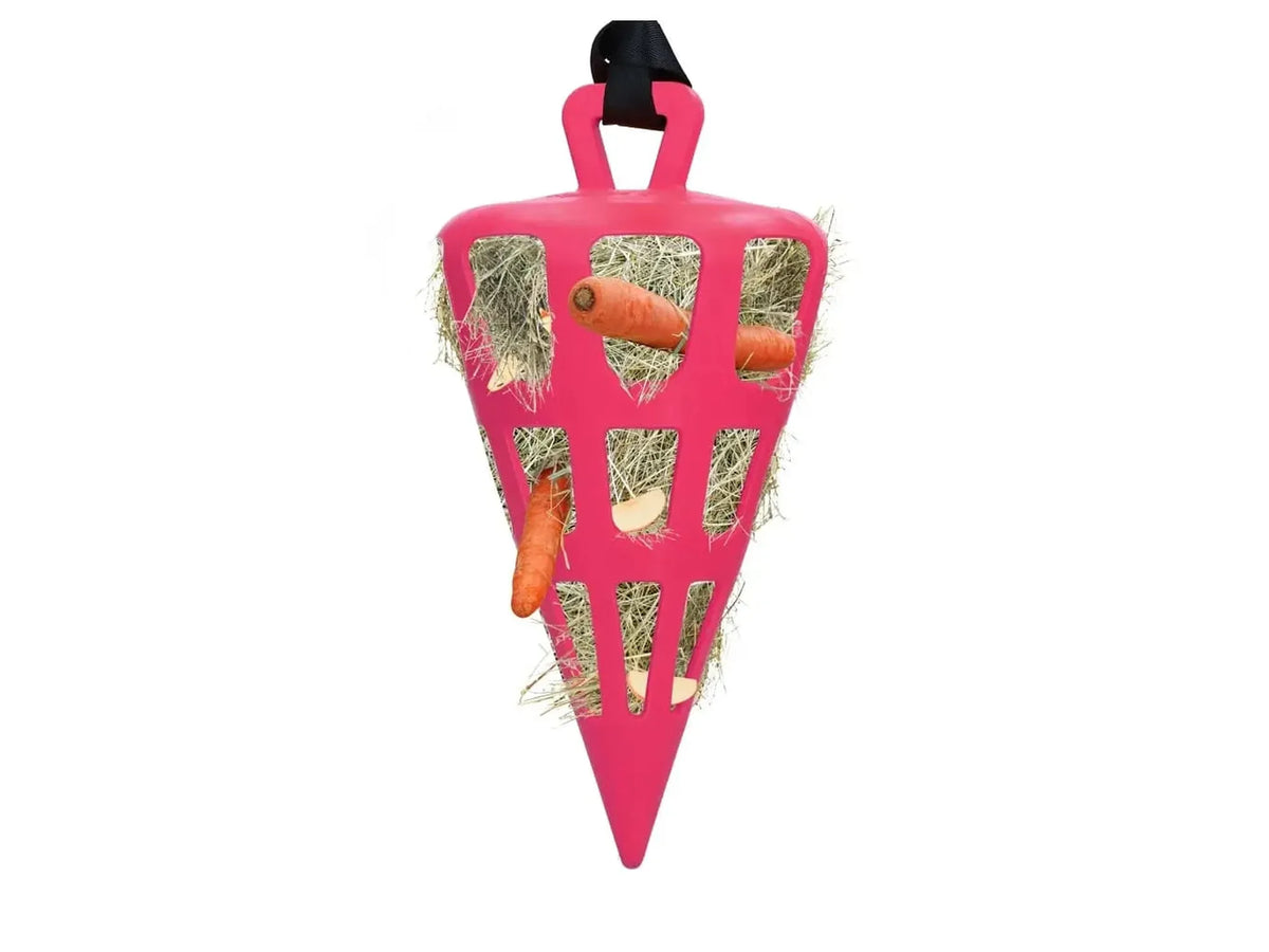 Hay Slowfeeder Fun and Flex Høyleke i Naturgummi 22 cm – Gulrot Rosa