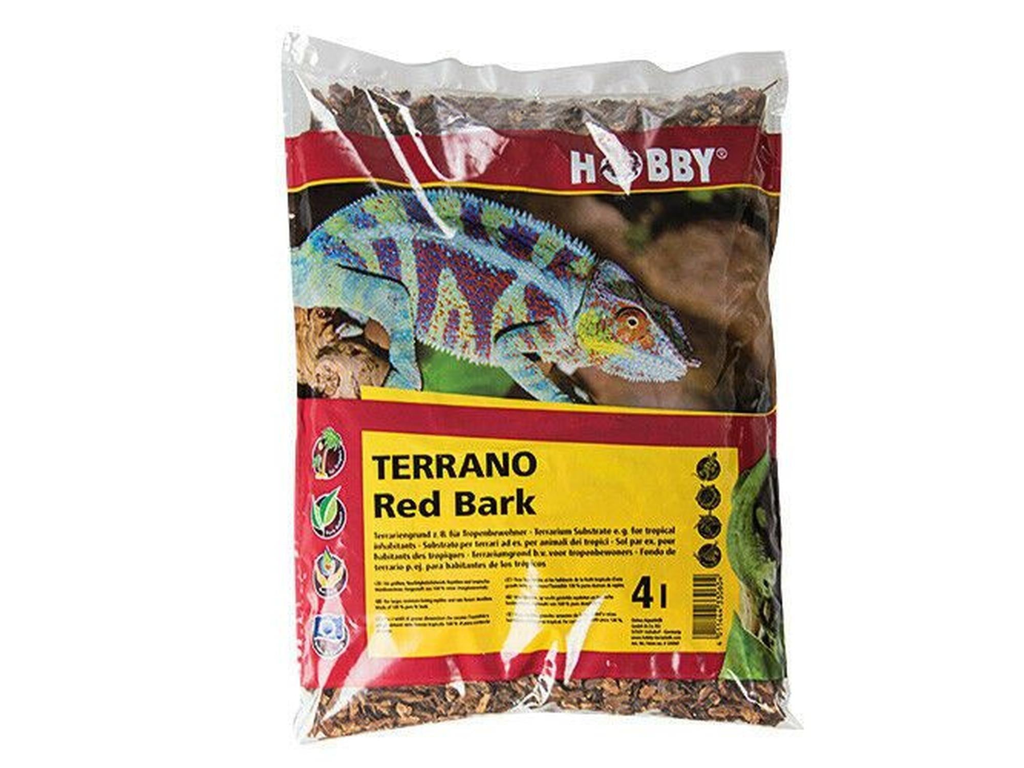 Hobby Terrano Red Bark pinjebark-substrat til terrarium 4 liter
