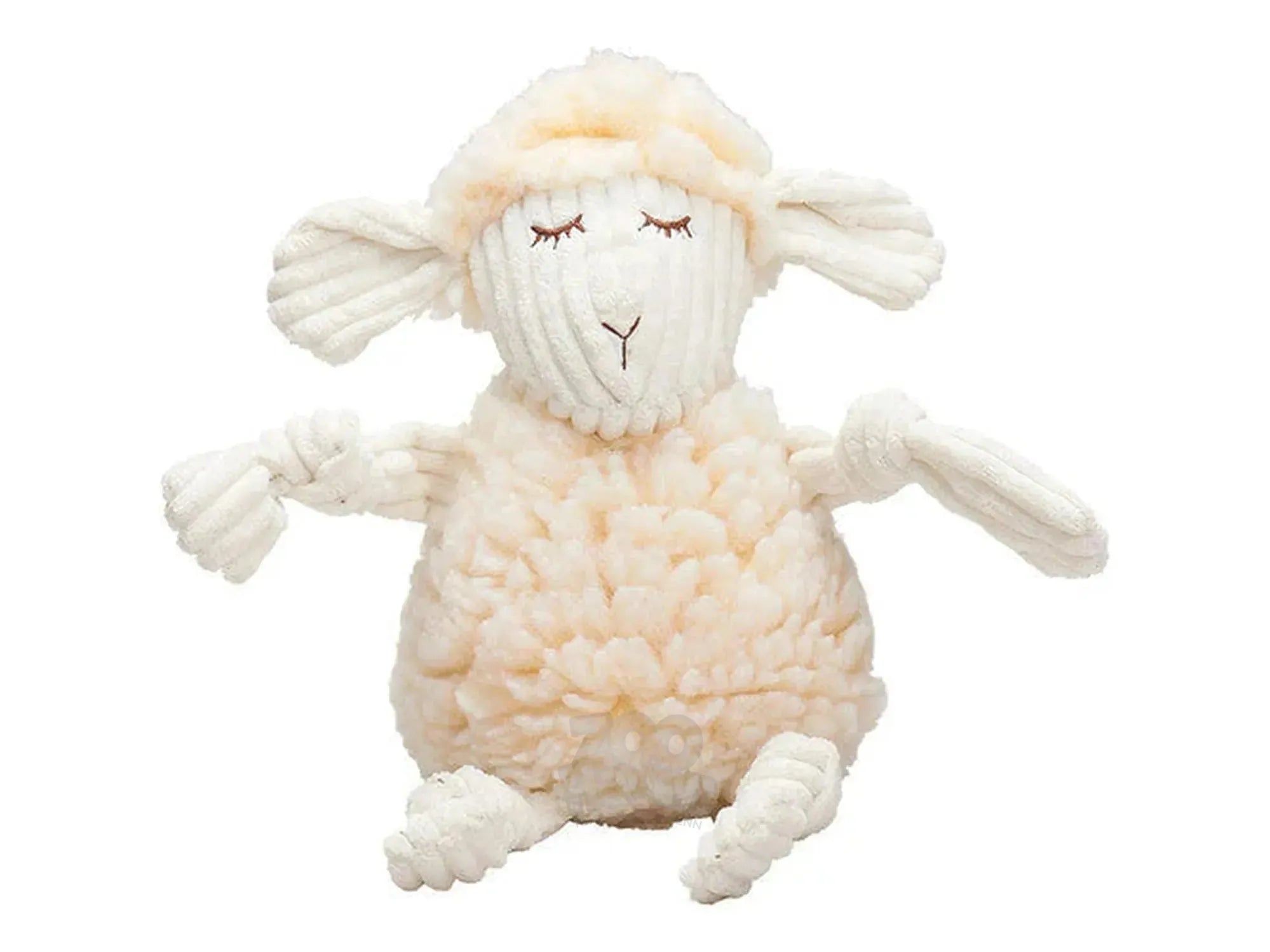 HuggleHounds Flufferknott Louise Lamb Large – Myk og Slitesterk Hundeleke