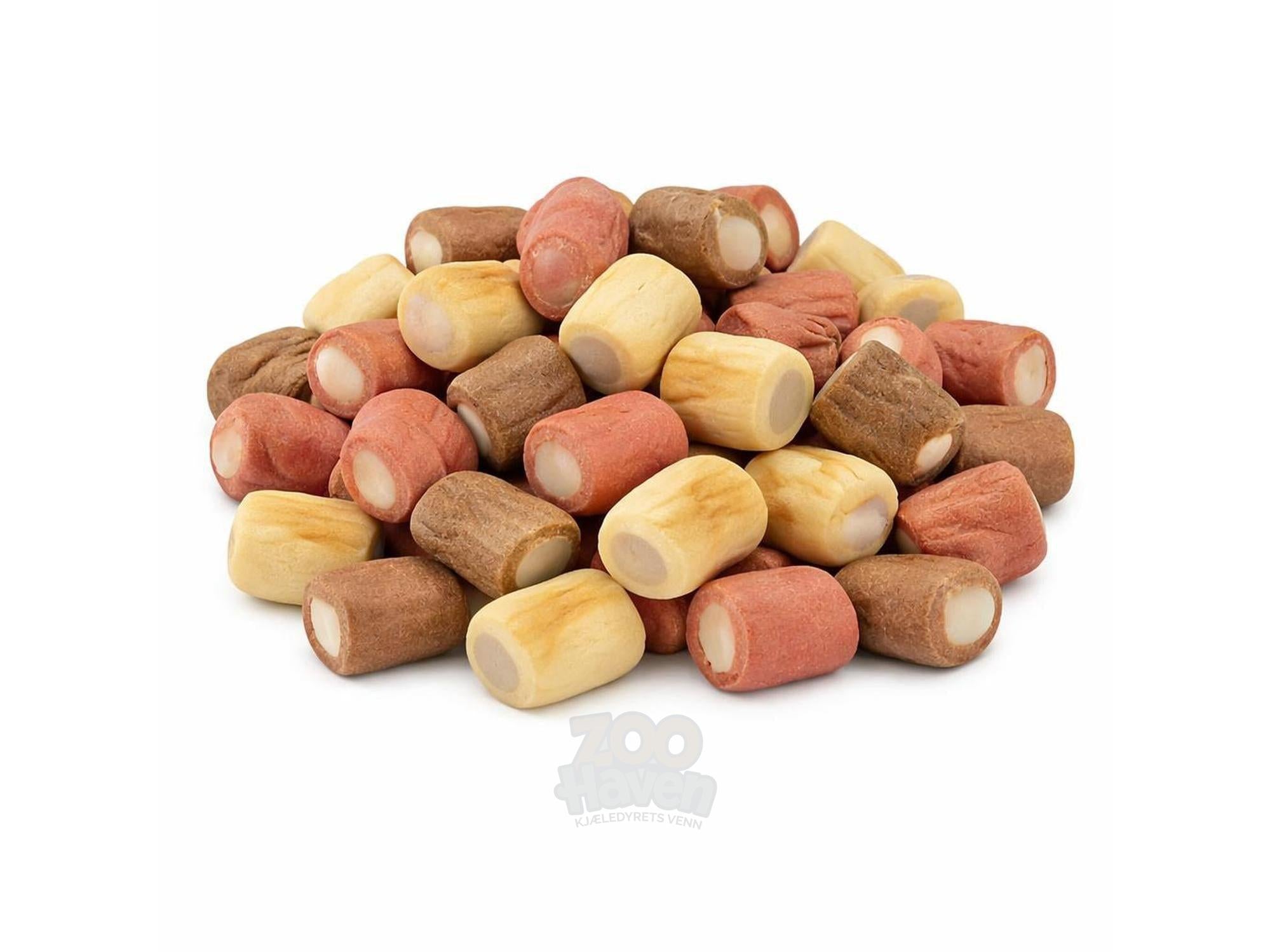 Hundekjeks 2,5 cm farget marv 100 g