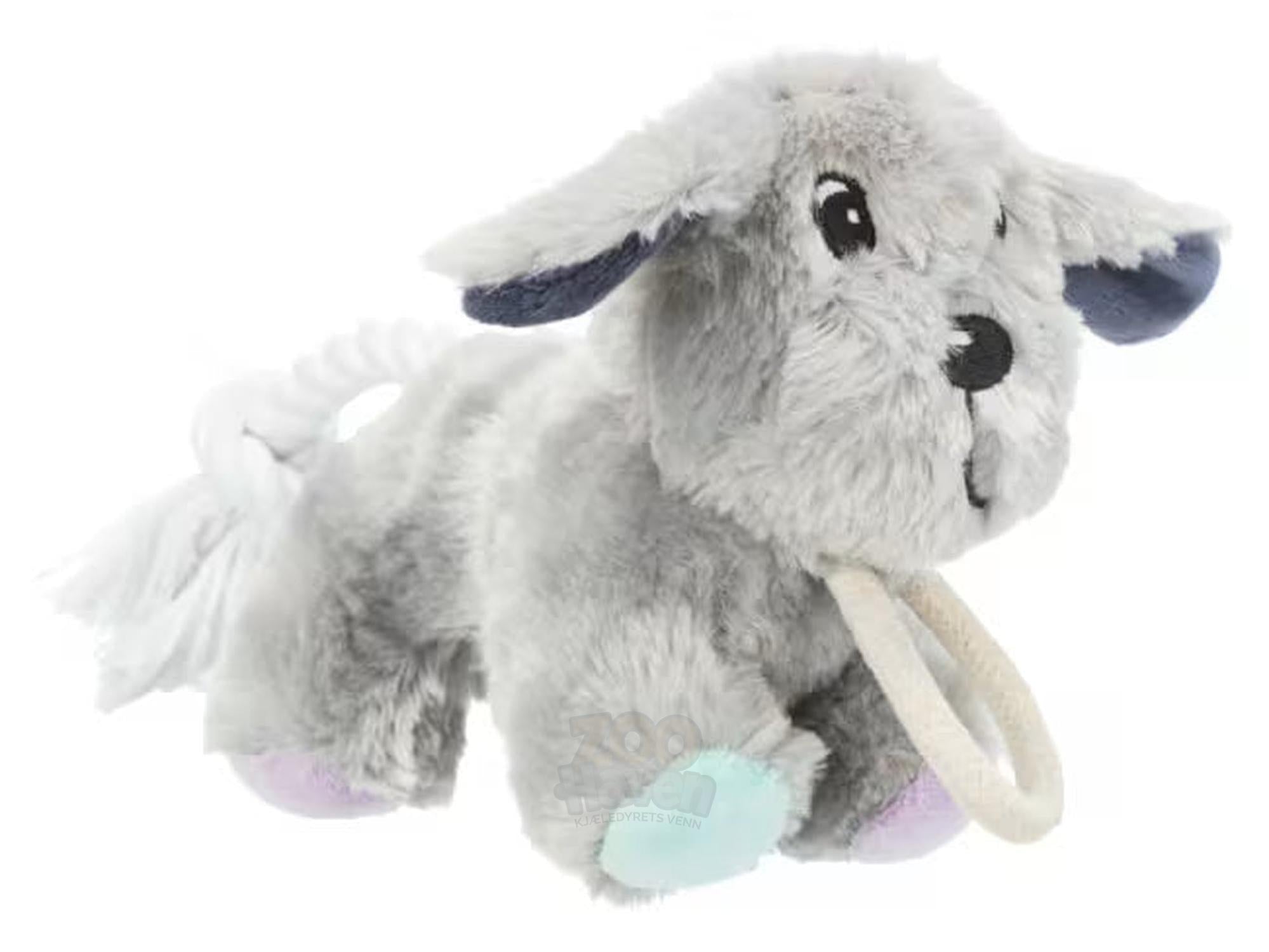 Hundeleke Junior Plysj Hund med Tau til Valper 24 cm – TRIXIE