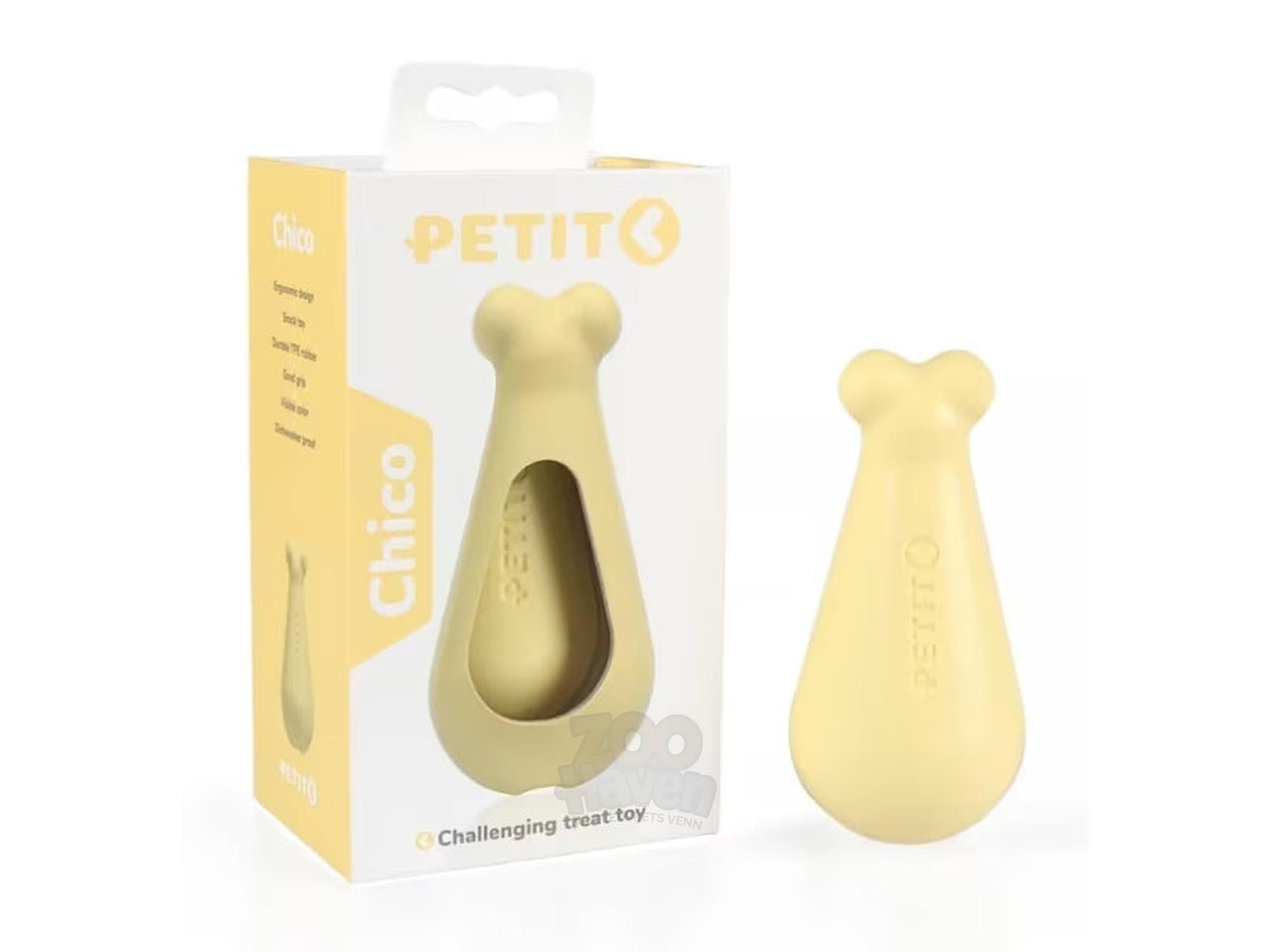 Hundeleke Petit Snackleke Chico Gul 12x6x6 cm