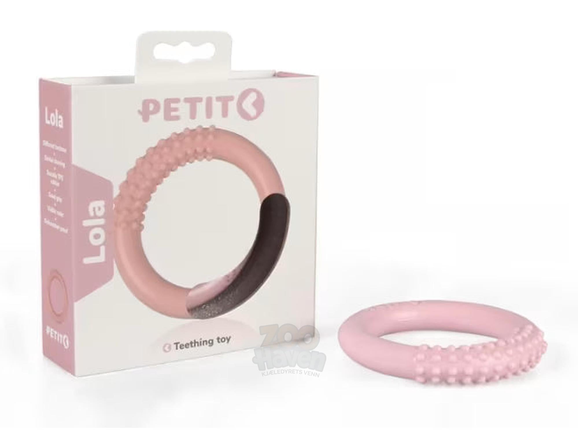 Hundeleke Petit Tannleke Lola Rosa 10x10 cm