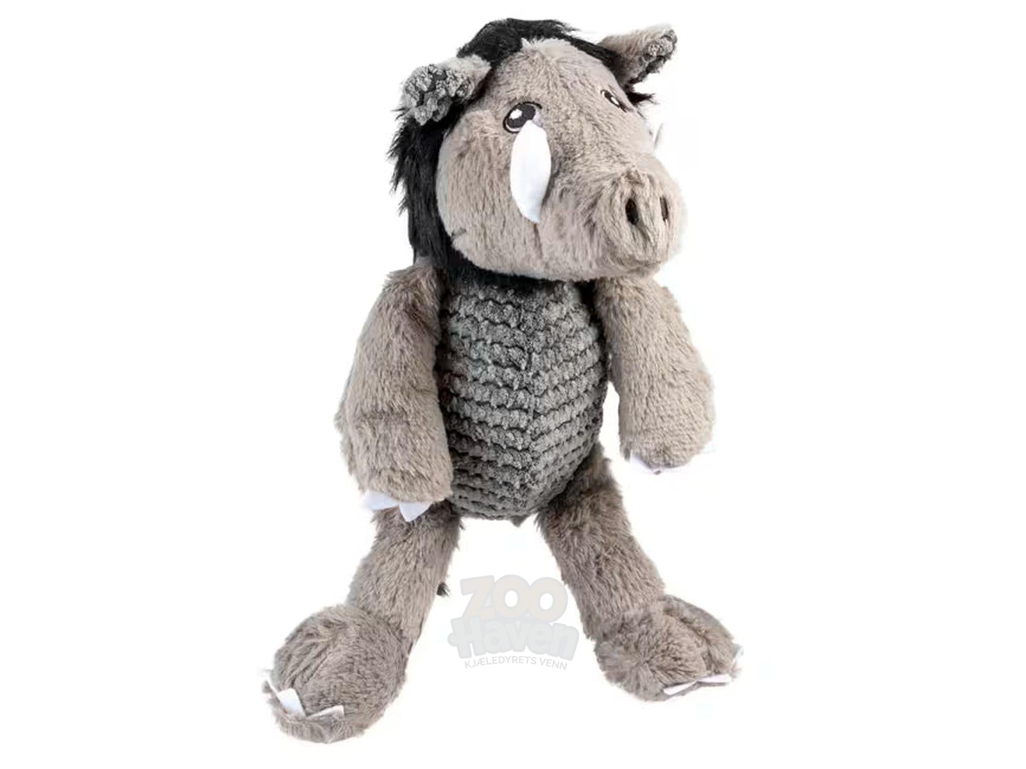 Hundeleke Plysj Villsvin Tummy Grå/Sort 35x12x13cm – Duvo+