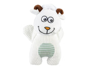 Hundeleke Sau i Plysj Kordfløyel 25 cm – Myk Leke med Squeaker