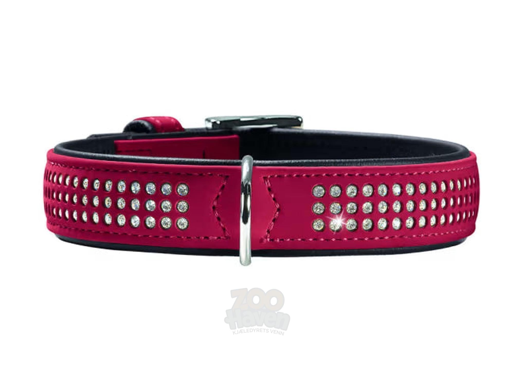 Hunter Softie Triluxe Collar Halsbånd 60 cm M–L Kunstskinn Rød/Sort