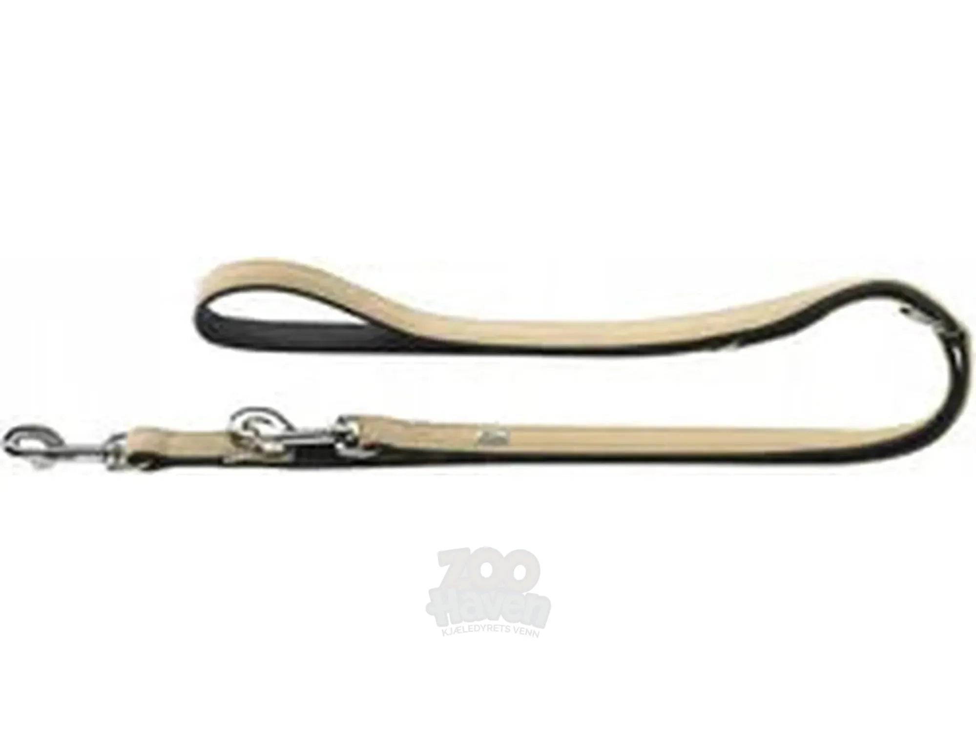 Hunter T-Leash Softie Bånd 15/200 Kunstskinn Beige/Sort