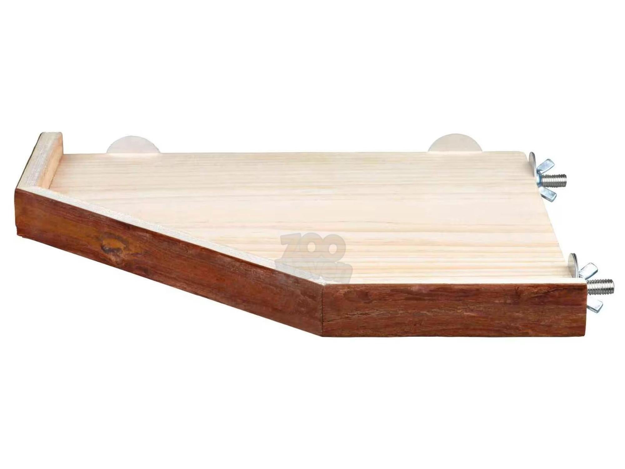 Hylle/Platå i Furu med Skruefeste – Klatrehylle for smådyr (3 størrelser)