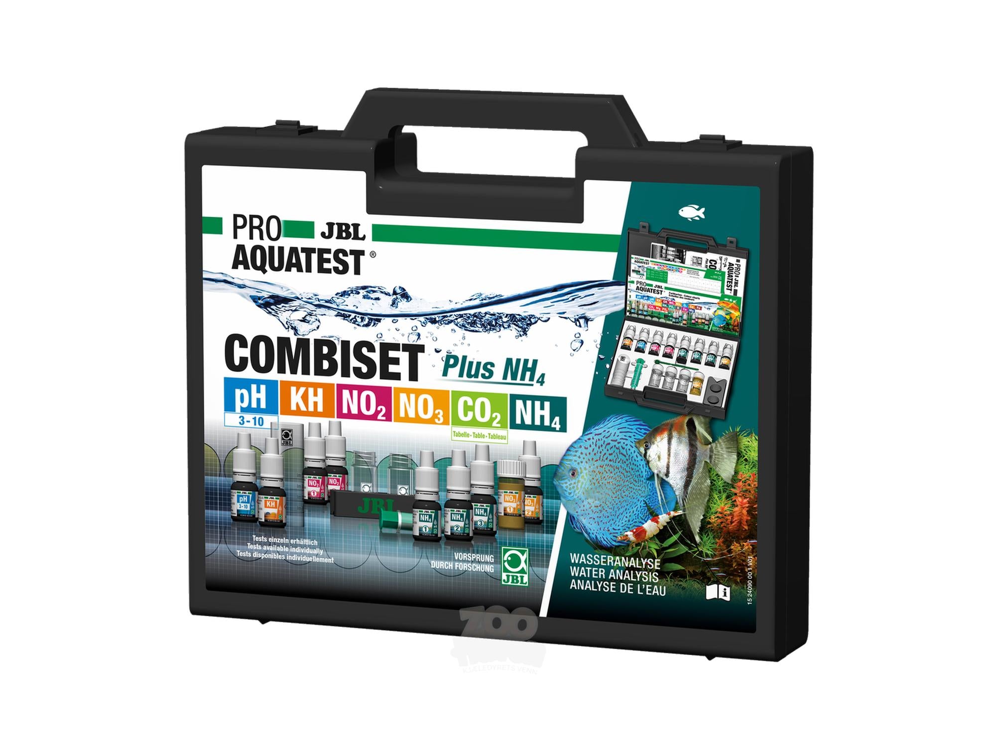 JBL ProAquaTest Combi Set Plus NH4 Vanntestsett for Ferskvannsakvarium med Ammoniumtest