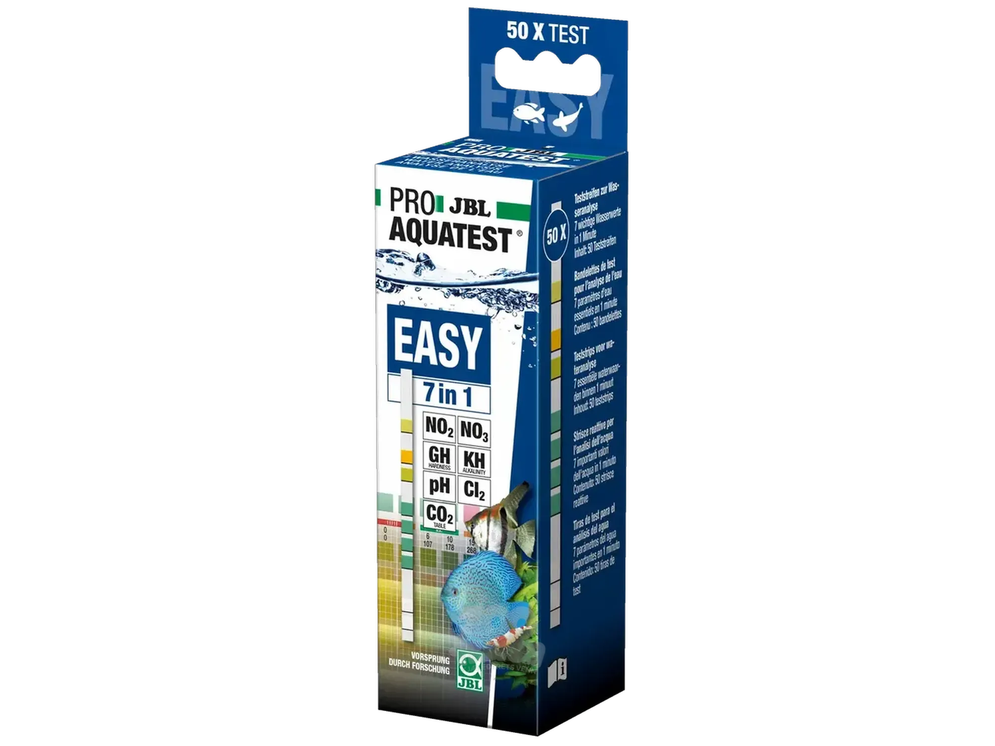 JBL ProAquaTest Easy 7in1 Vanntest Teststriper for Akvarium og Dam 50 stk