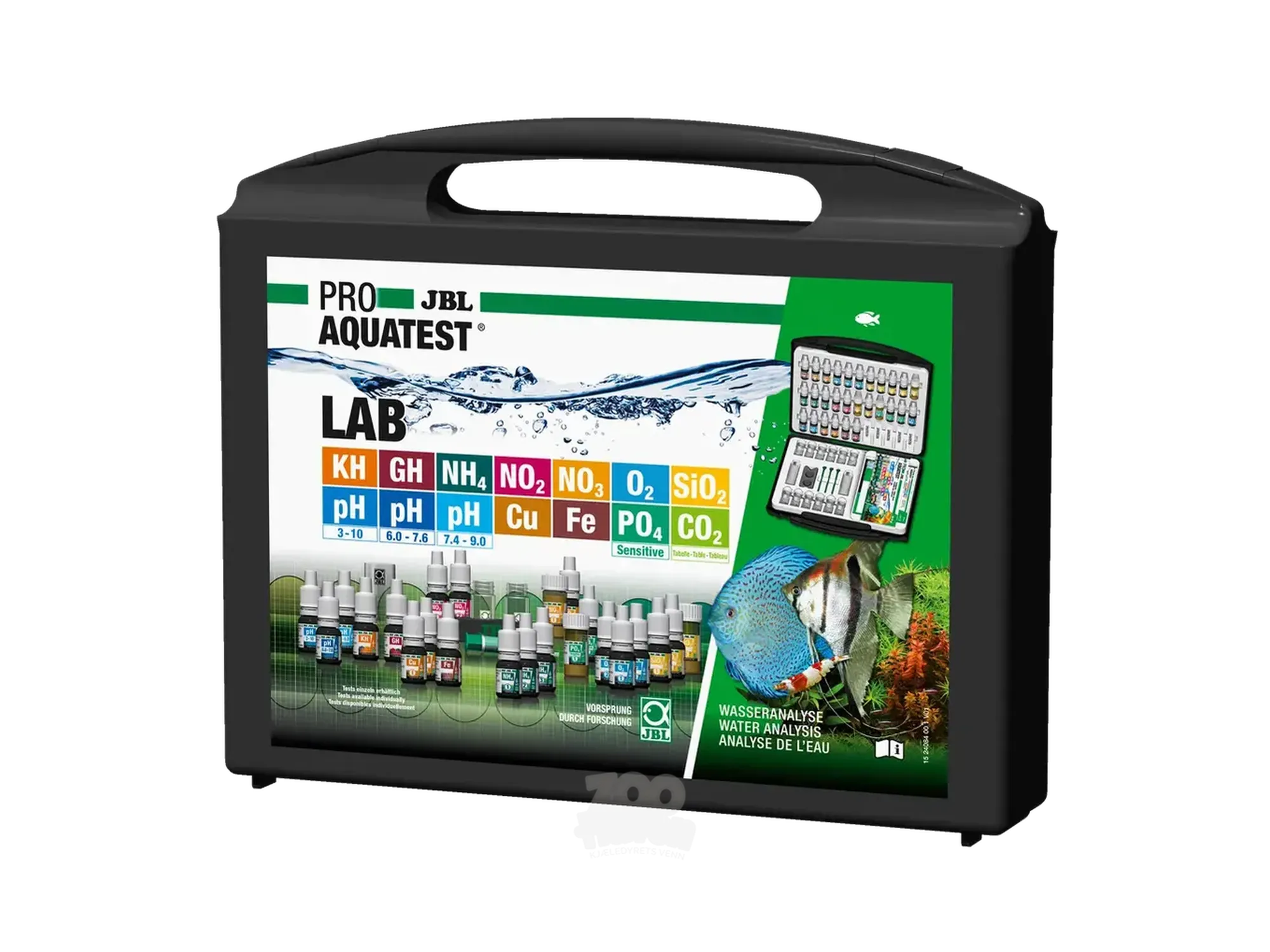 JBL ProAquaTest LAB Komplett Vanntestkasse med 13 Tester for Ferskvannsakvarium