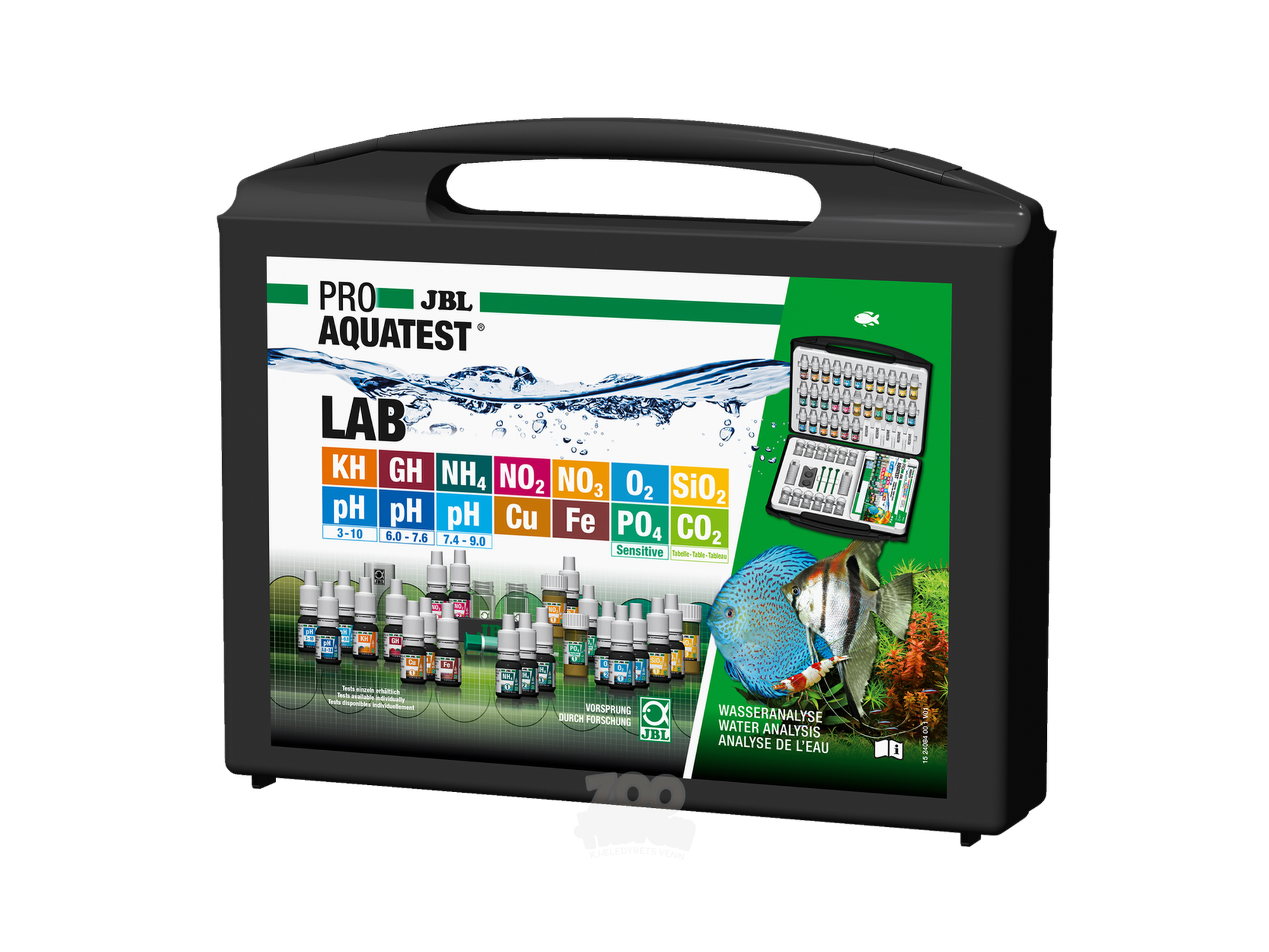 JBL ProAquaTest LAB Komplett Vanntestkasse med 13 Tester for Ferskvannsakvarium