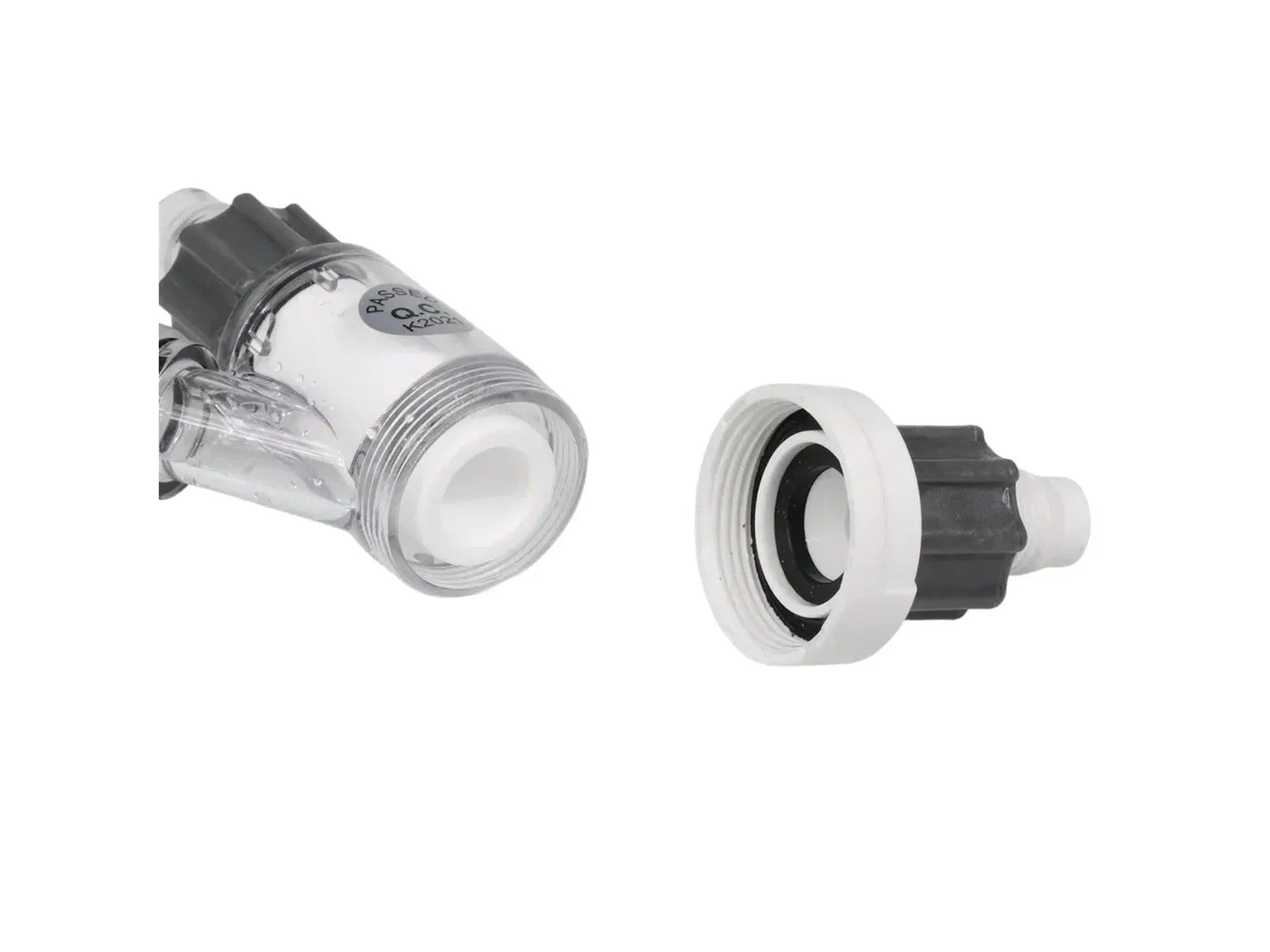 JBL ProFlora Direct 16/22 CO2-diffusor i gjennomsiktig plast med grå detaljer og keramisk membran for akvarier.
