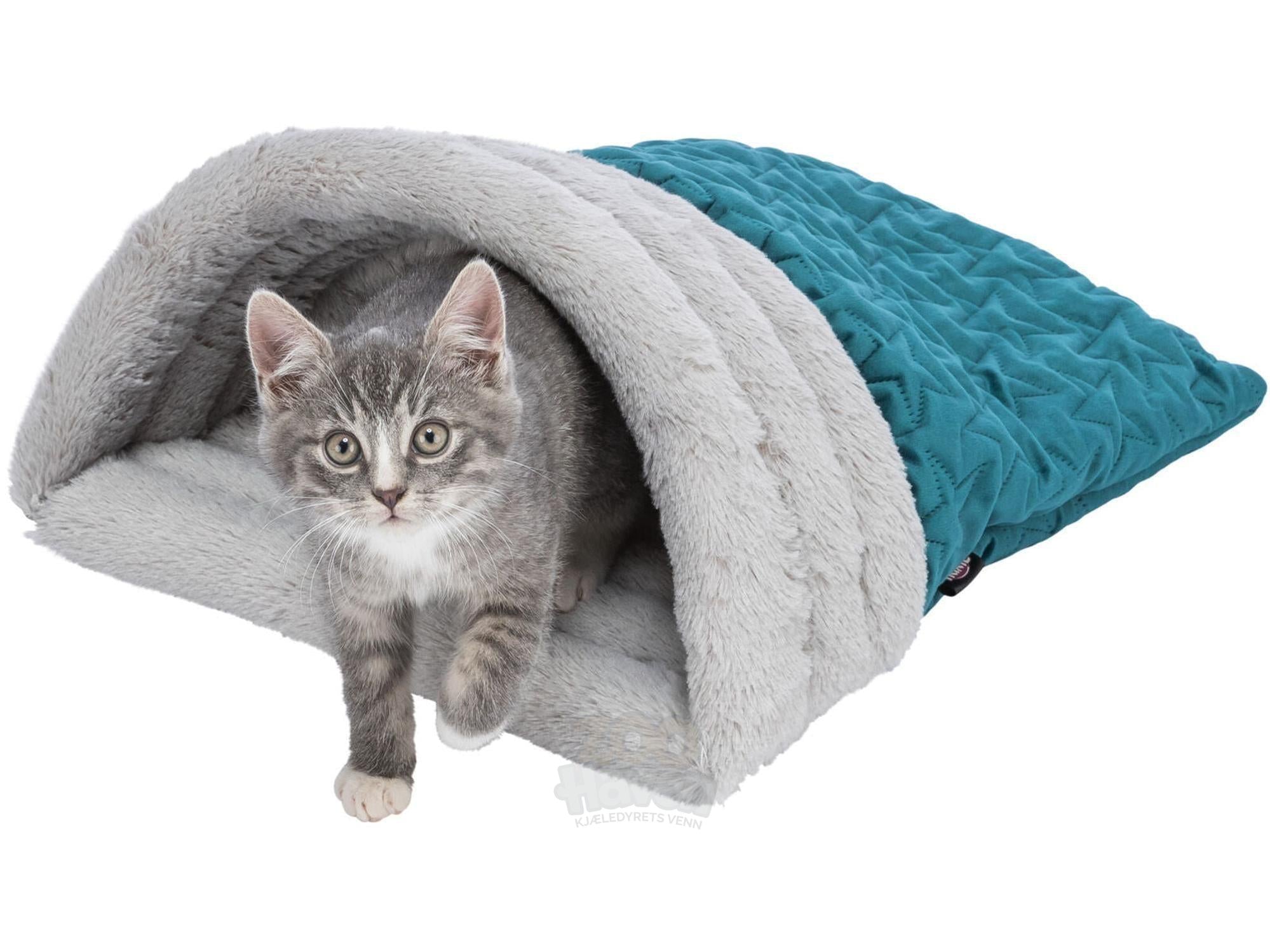 Julesovepose 92726 Estelle 34x45x20cm Grønn/Grå Semsket/Plysj