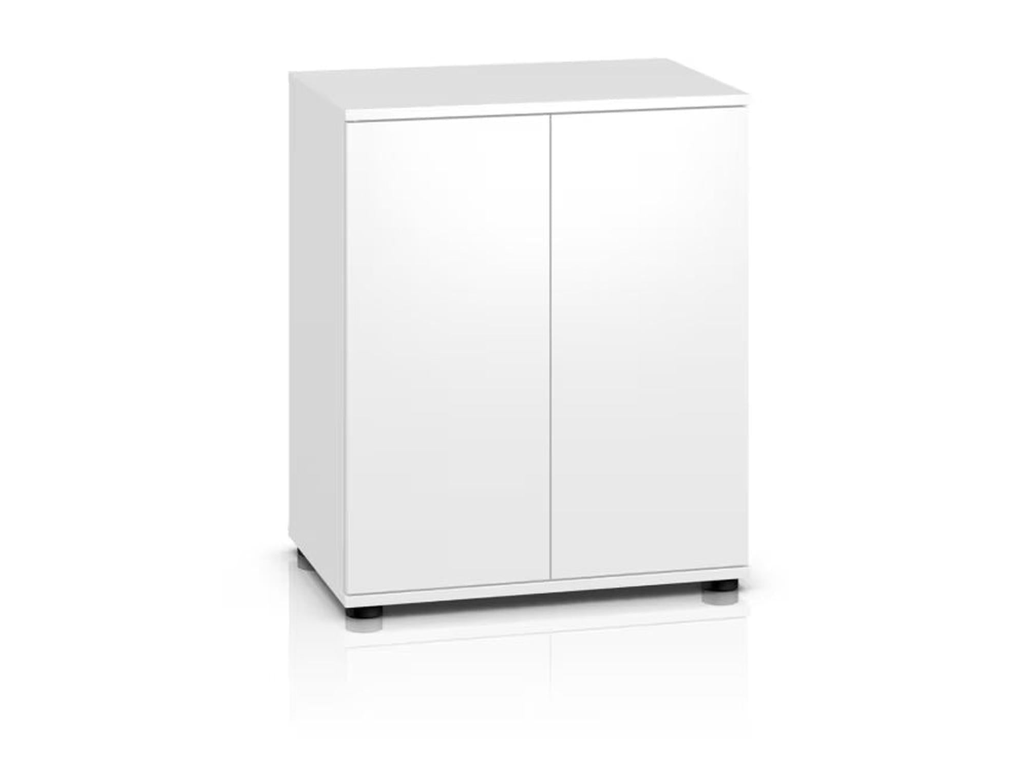 Hvit Juwel Lido akvariebord med to skapdører, minimalistisk design for 120L eller 200L akvarier.