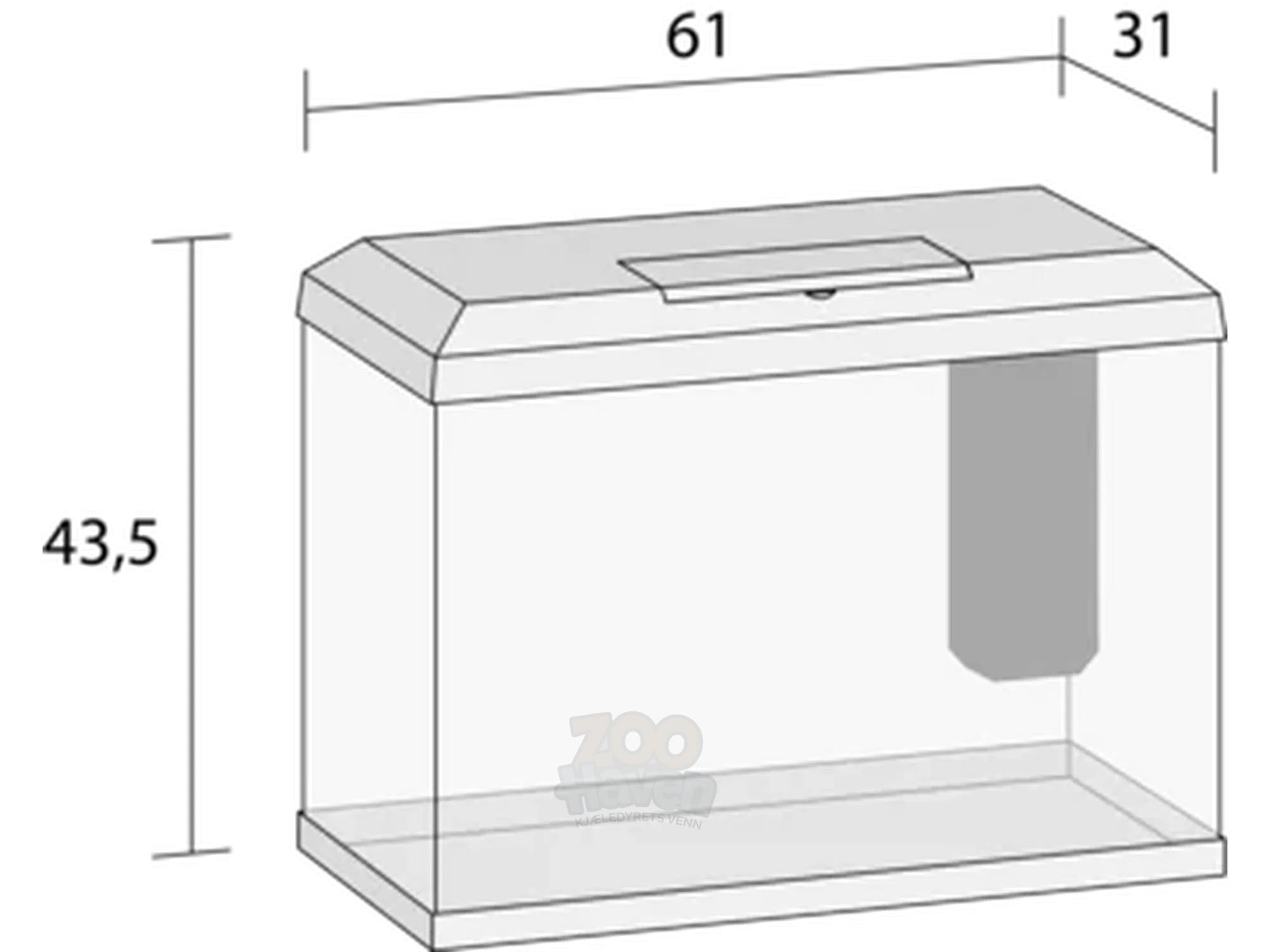 Juwel Primo 70 Startsett LED Sort/Hvit (70L)