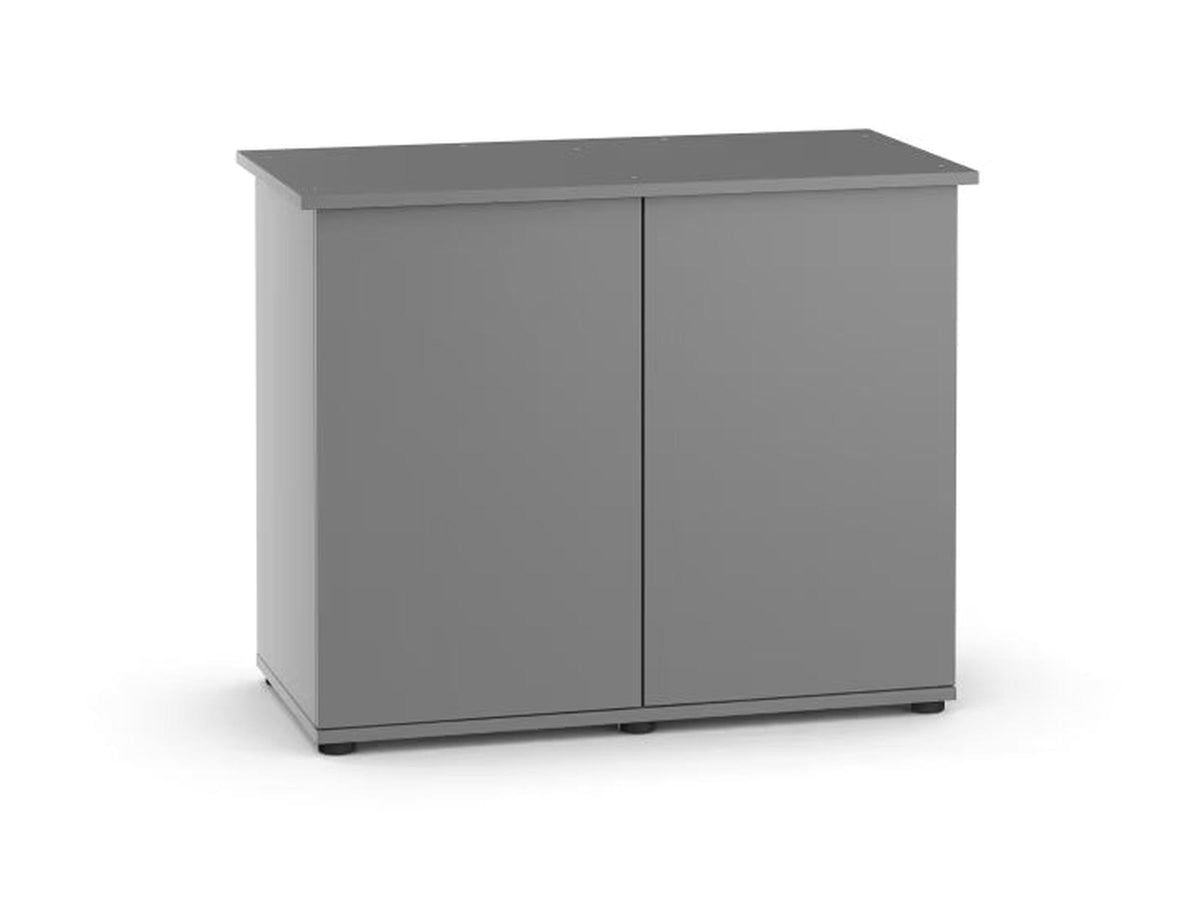 Juwel Rio SBX akvarieskap i grå, med to dører og minimalistisk design.