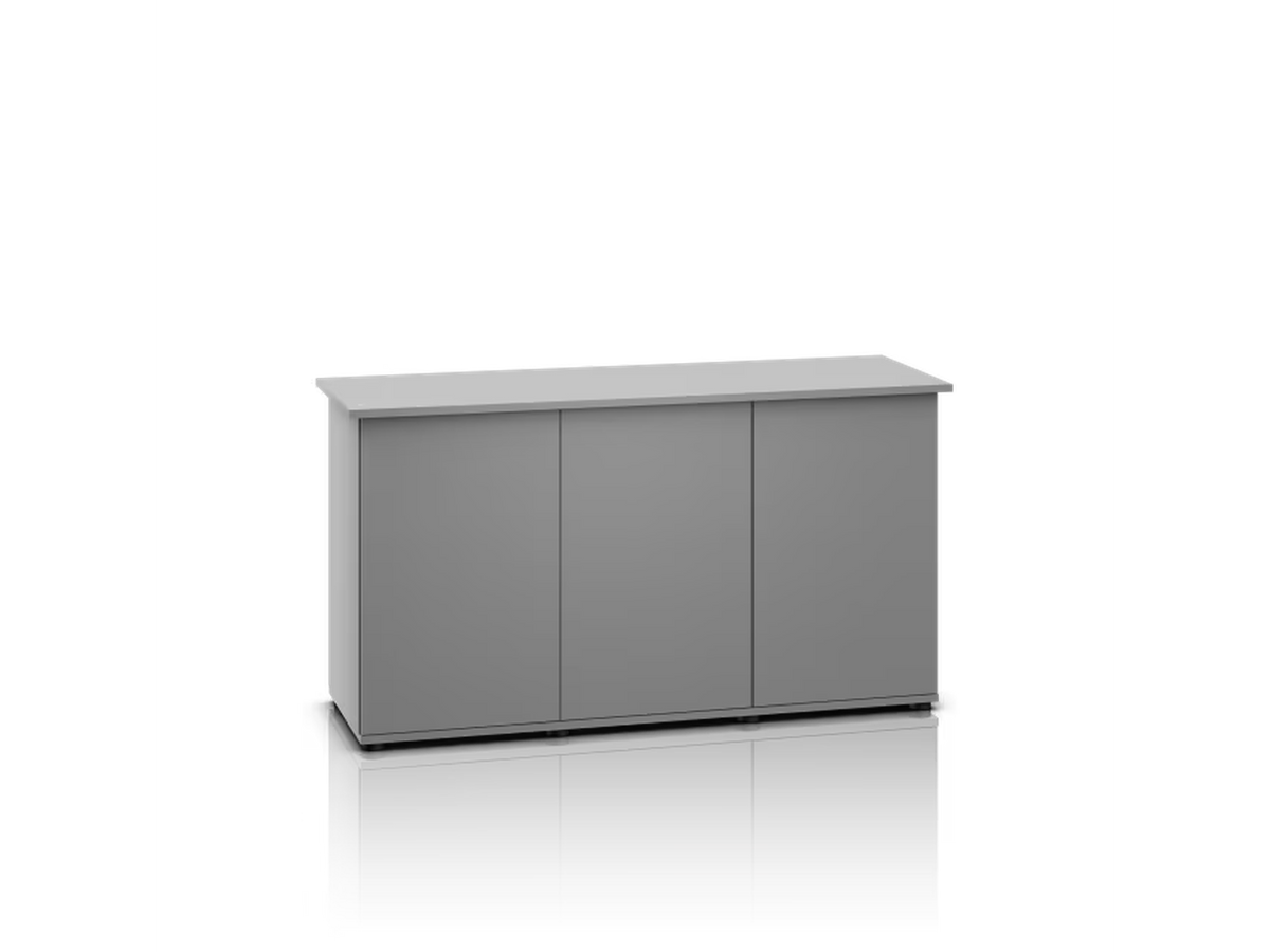 Juwel Rio SBX akvarieskap i grå, med tre lukkede dører og minimalistisk design.