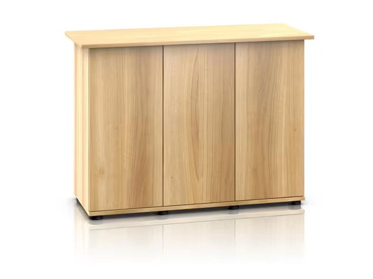 Juwel Rio SBX akvarieskap i eik, med tre lukkede dører og minimalistisk design.