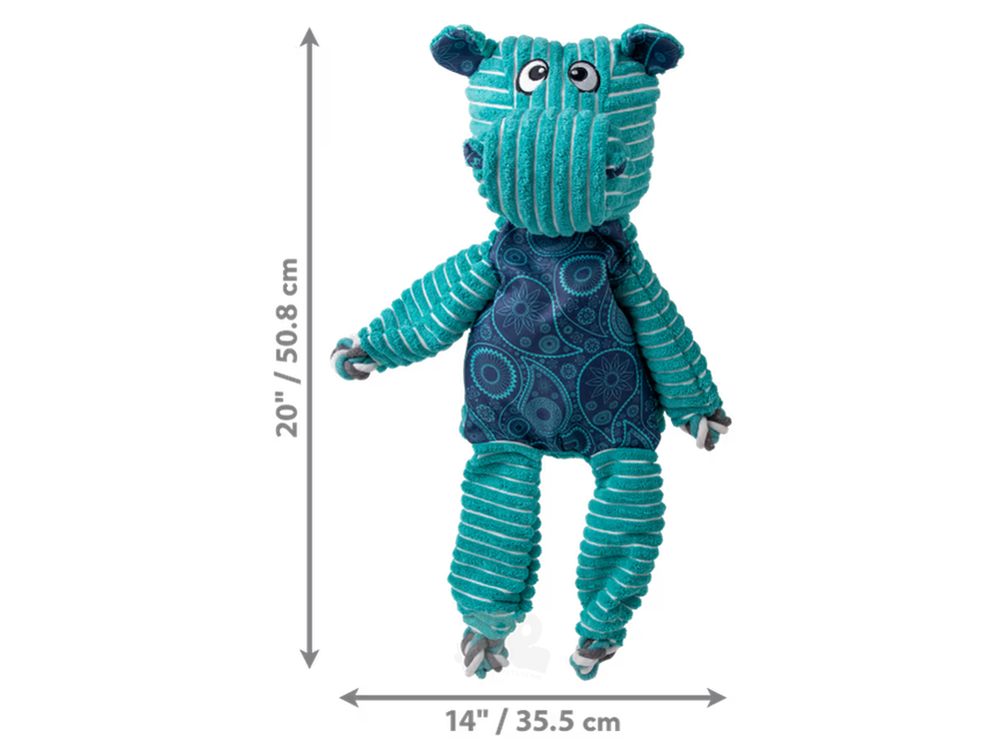 KONG Floppy Knots Hippo Jumpo XL