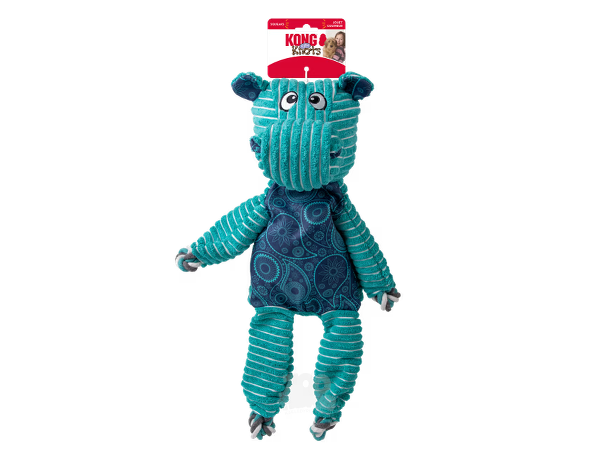 KONG Floppy Knots Hippo Jumpo XL