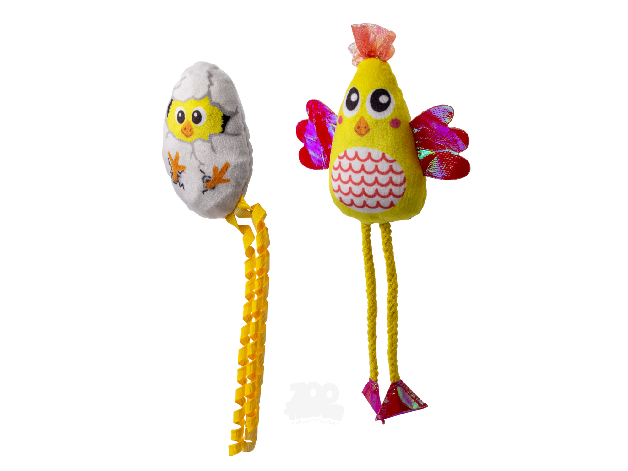 KONG Scrattles Chicken 2pk – Katteleke med Catnip, Raslelyd og Krølleeffekt