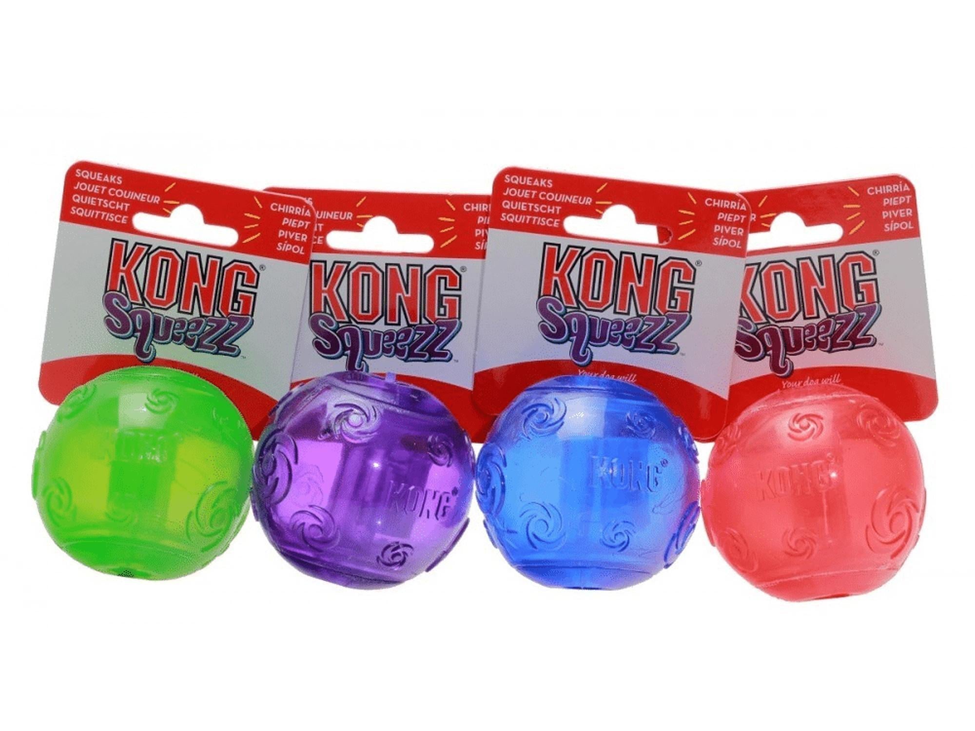 Kong Squeezz Ball gummibåll med lyd til hund