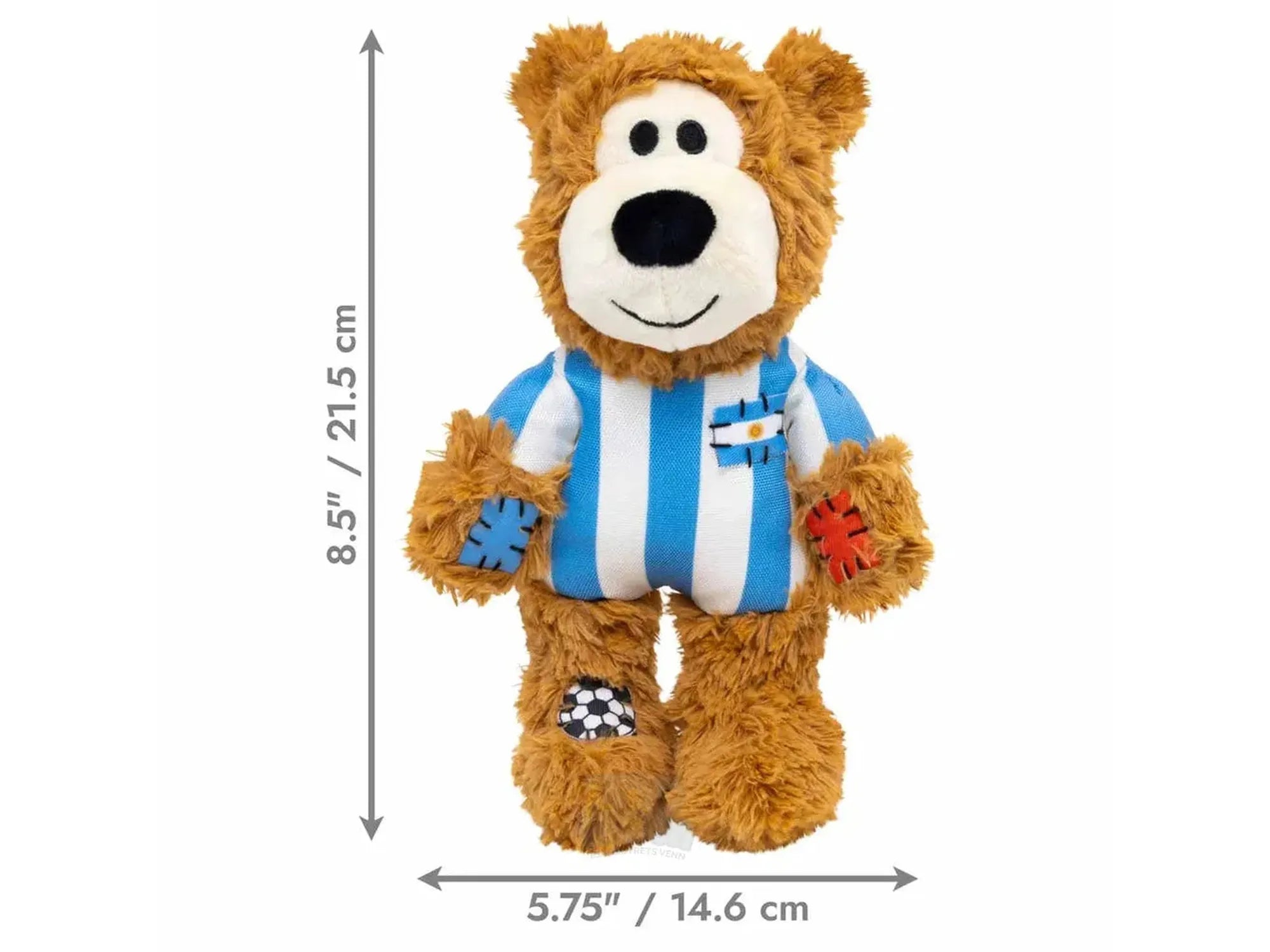 KONG Wild Knots Bear World Cup Argentina Limited Edition – Hundeleke med Tau og Pipelyd