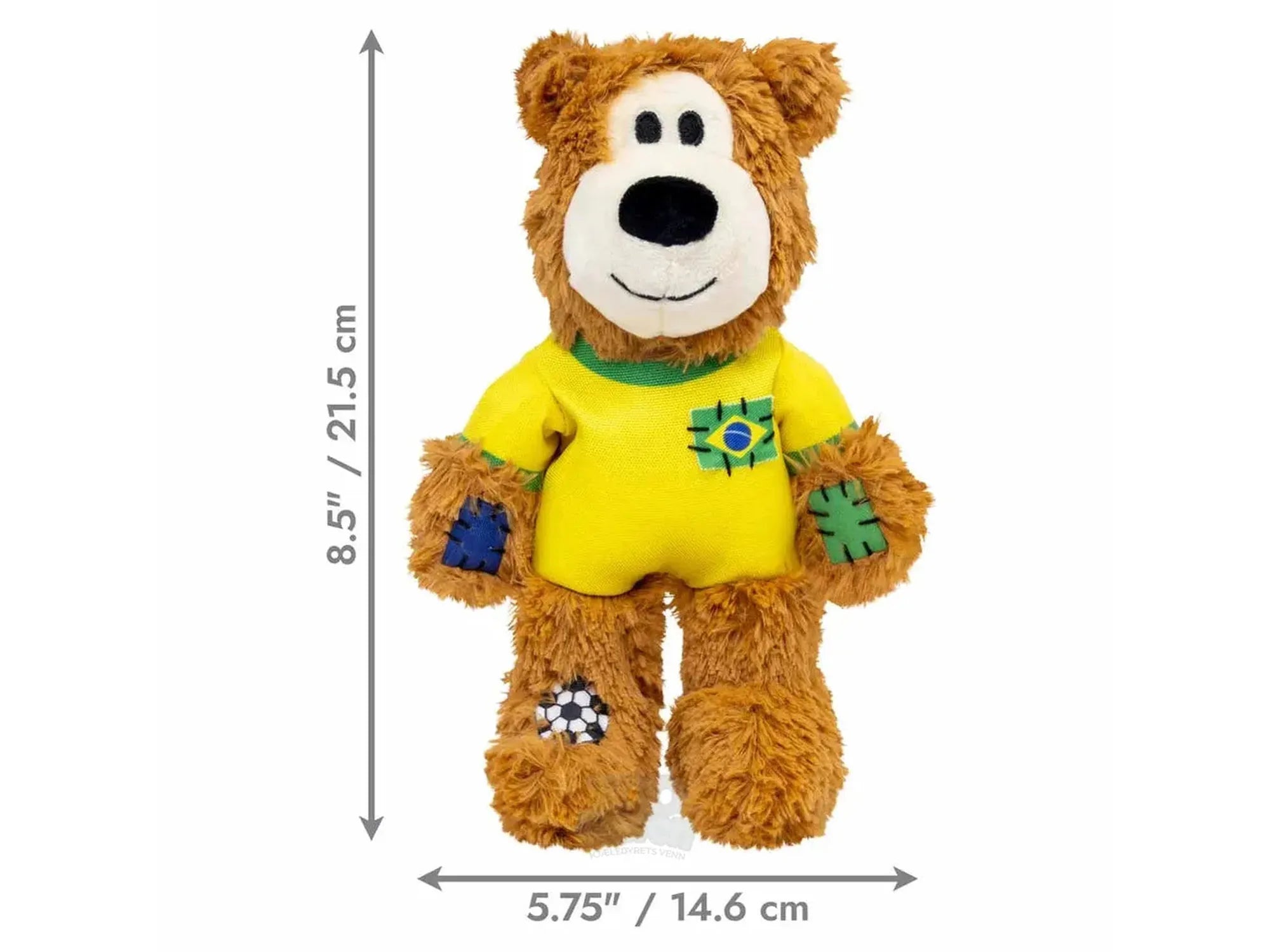 KONG Wild Knots Bear World Cup Brazil Limited Edition – Hundeleke med Tau og Pipelyd
