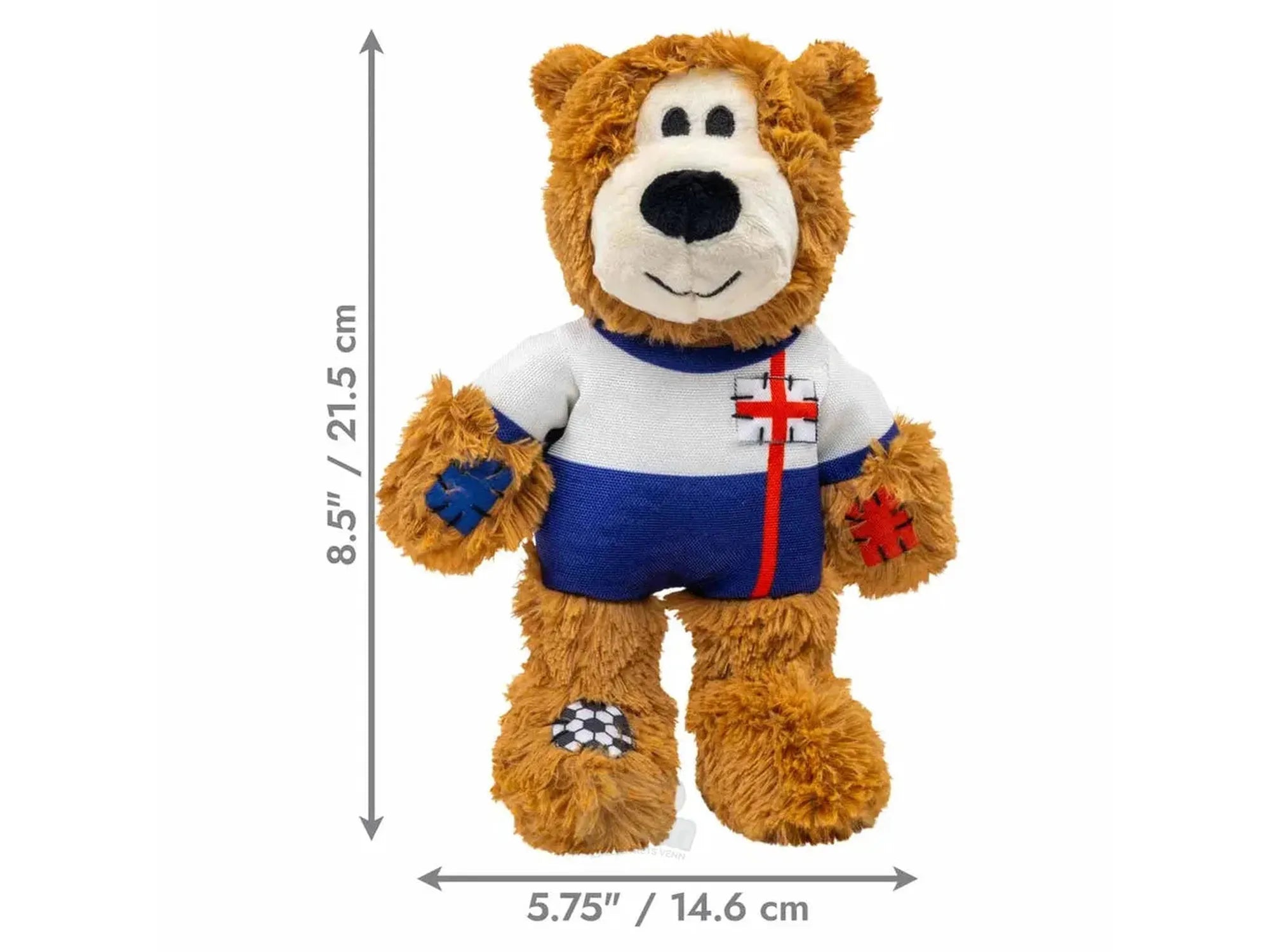 KONG Wild Knots Bear World Cup England Limited Edition – Hundeleke med Tau og Pipelyd