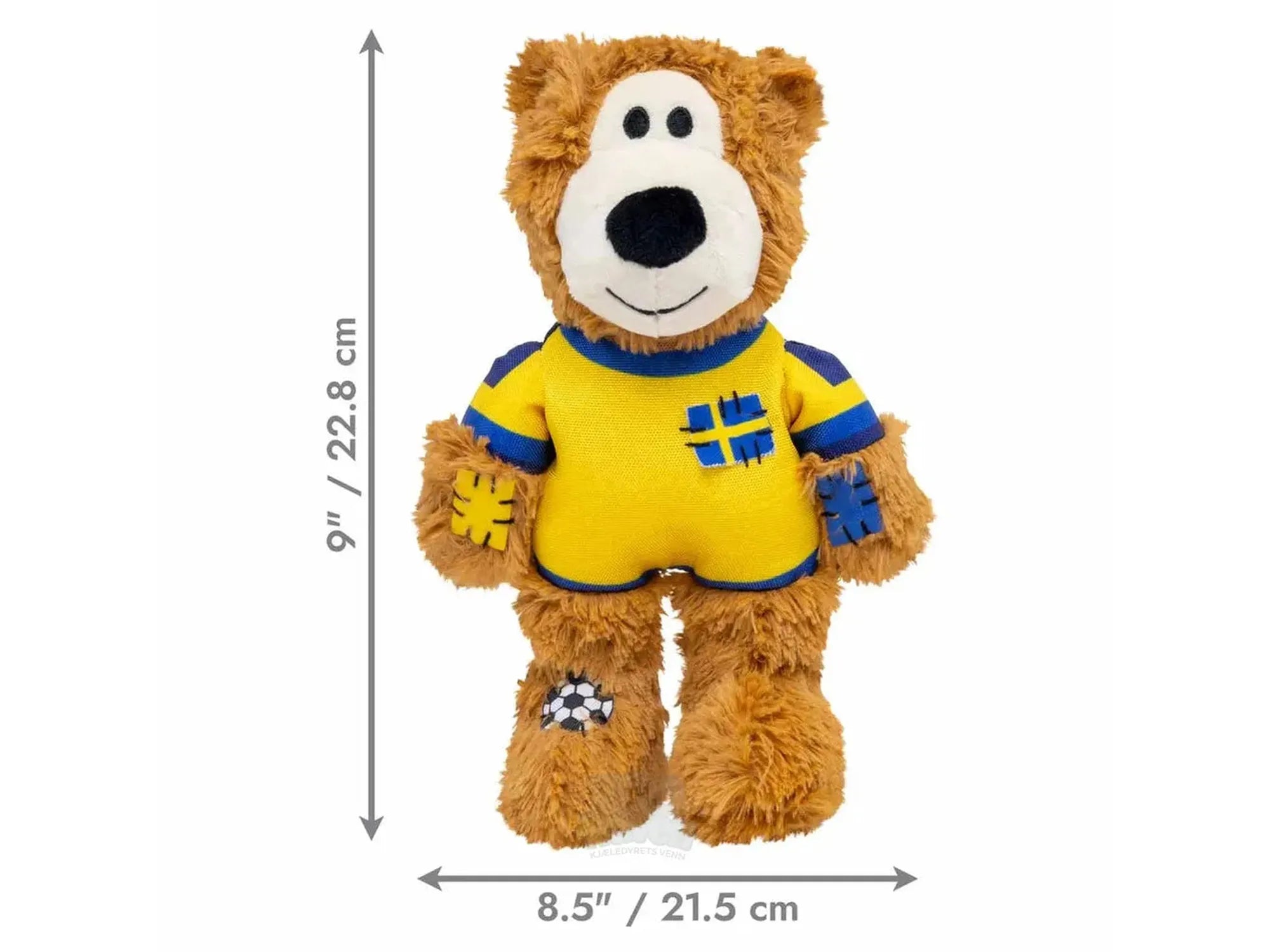 KONG Wild Knots Bear World Cup Sweden Limited Edition – Hundeleke med Tau og Pipelyd