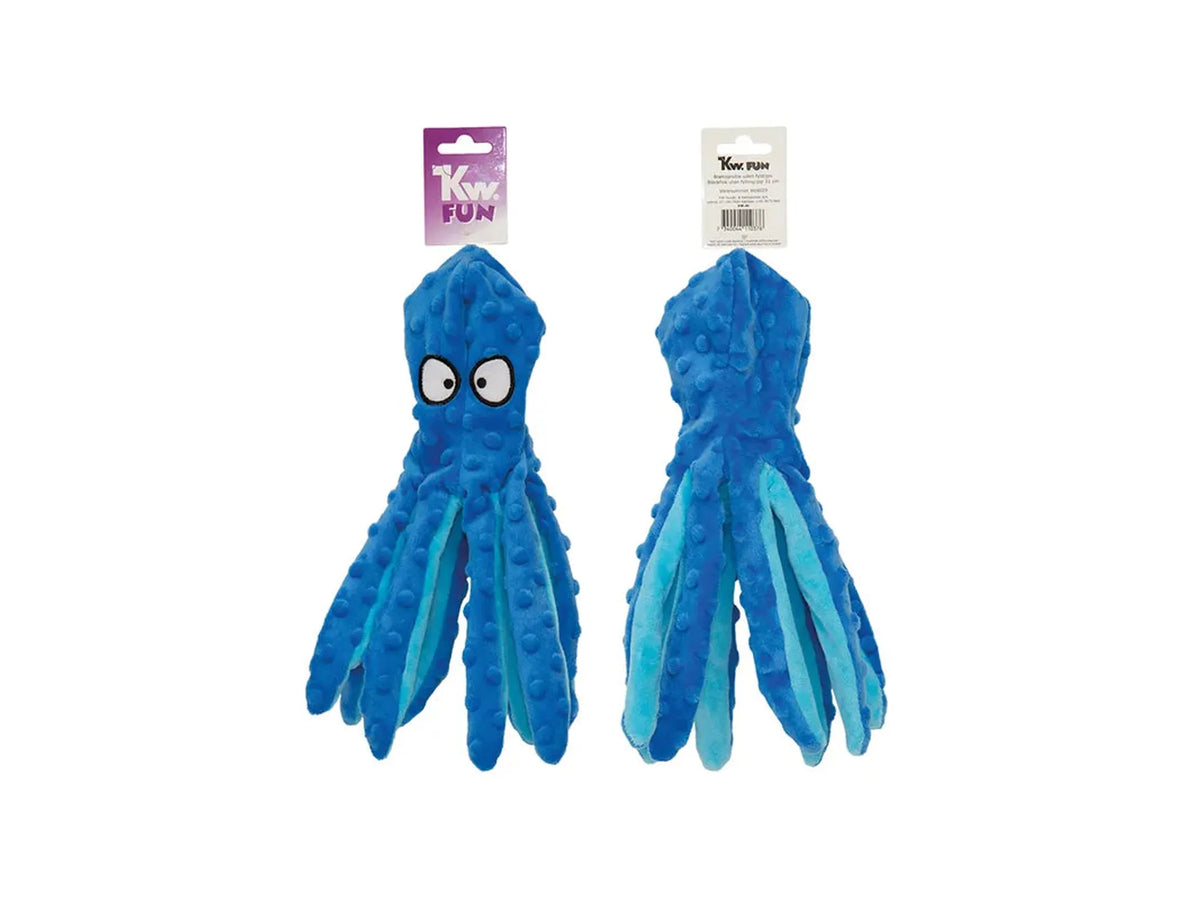 KW Blekksprut knitrelyd blå Medium plysj 31 cm