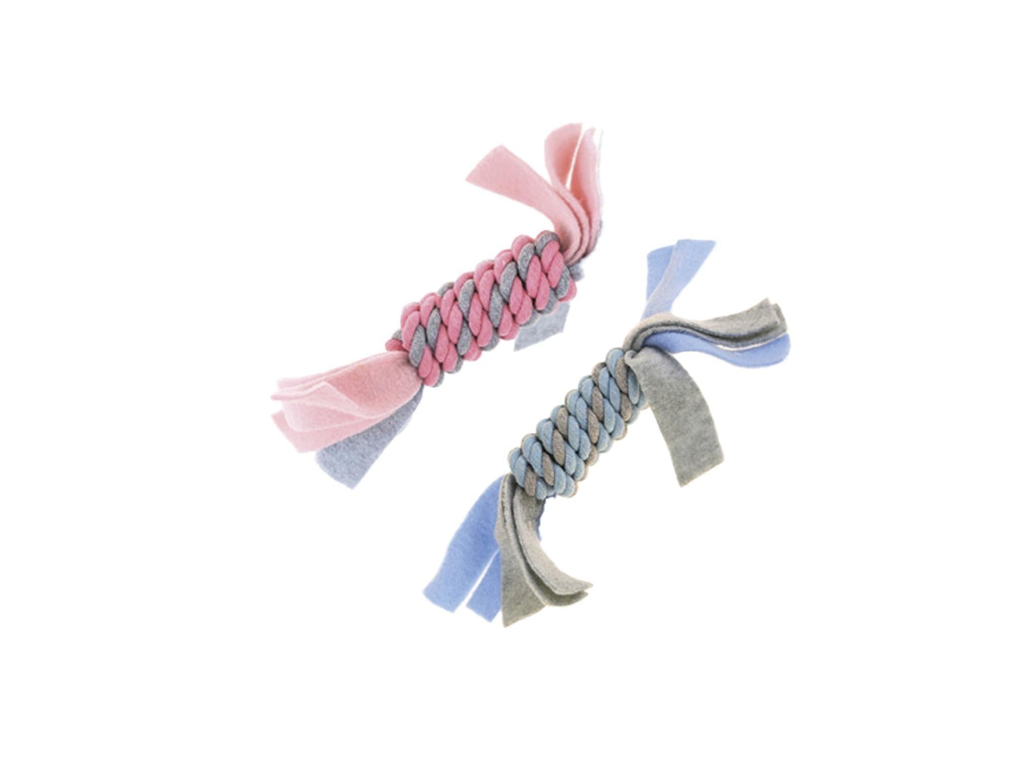 KW Valpeleke Tau med Fleece myk tau lekety for valp