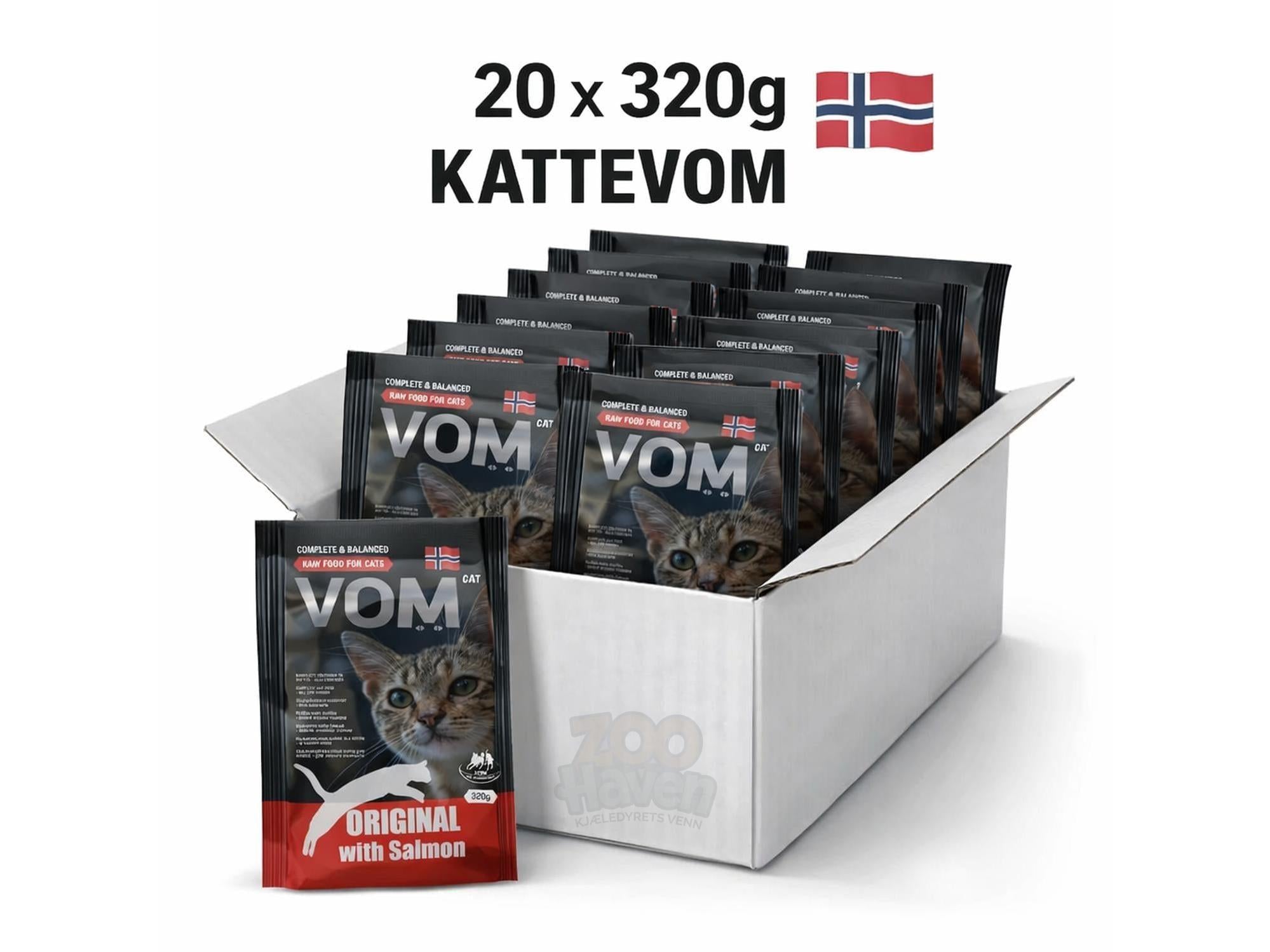 Vom & Hundemat Katt Original Kylling/Laks kattemat – bilde 4