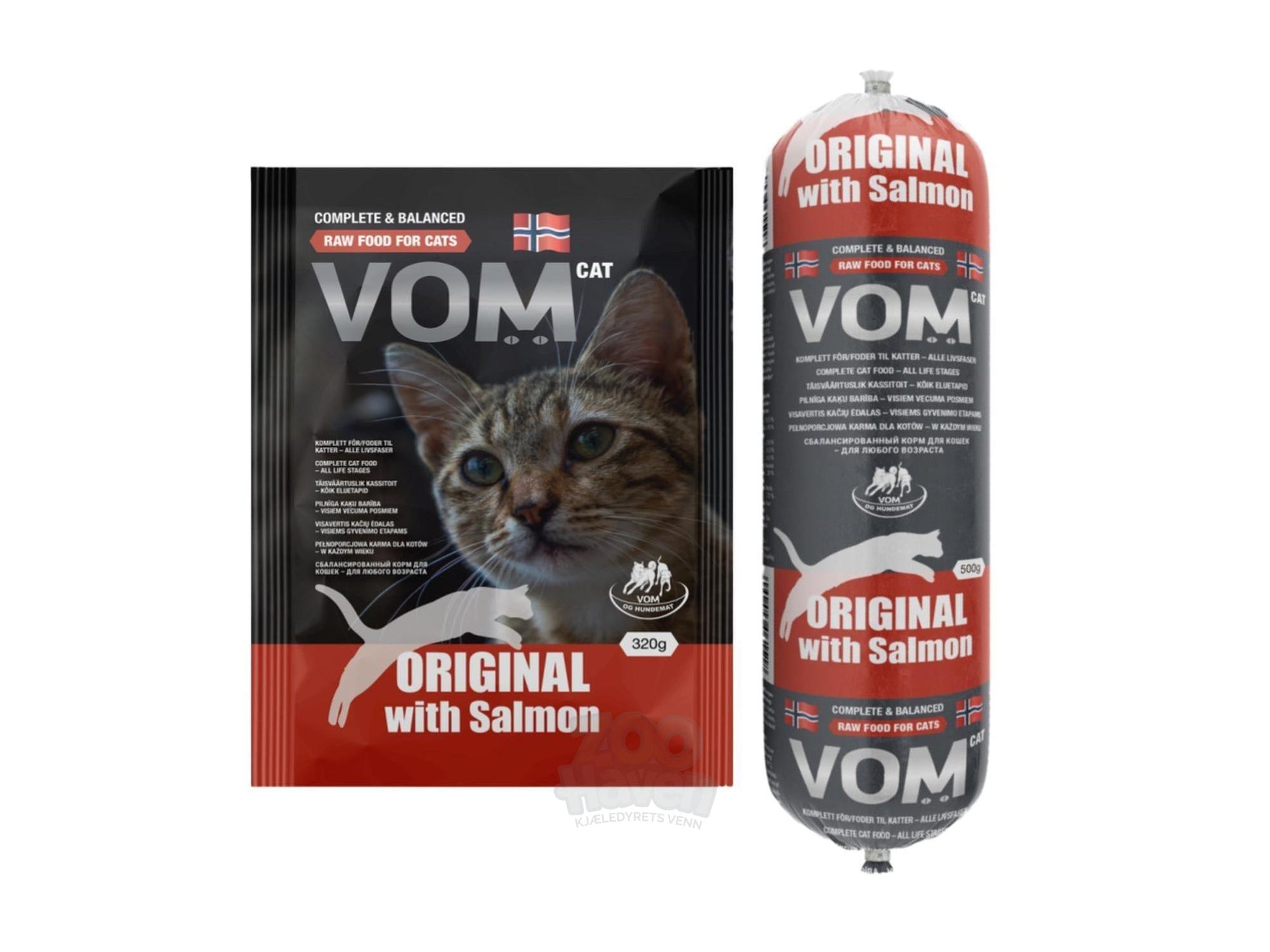 Vom & Hundemat Katt Original Kylling/Laks kattemat med kylling og laks