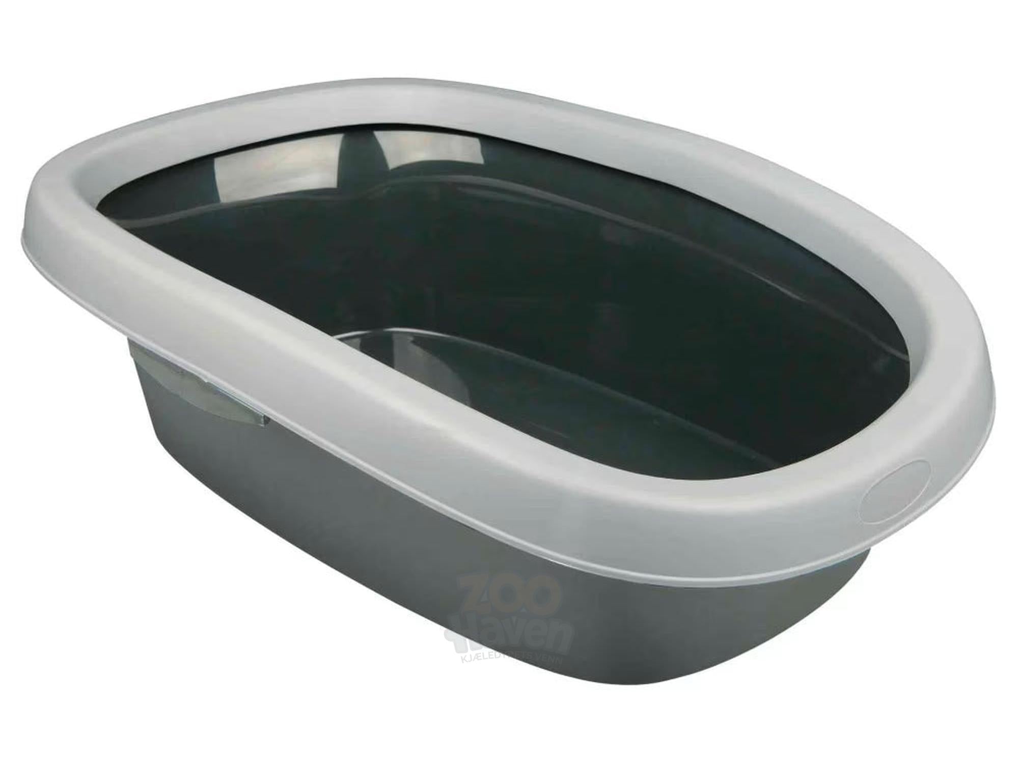 Kattebakke Carlo 1 40111 med Kant Mørkgrå/Lysgrå 43x31x14 cm