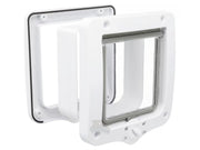 Kattedør Trixie 4-Ways 20x22cm med Tunnel Hvit – Lydløs katteluke
