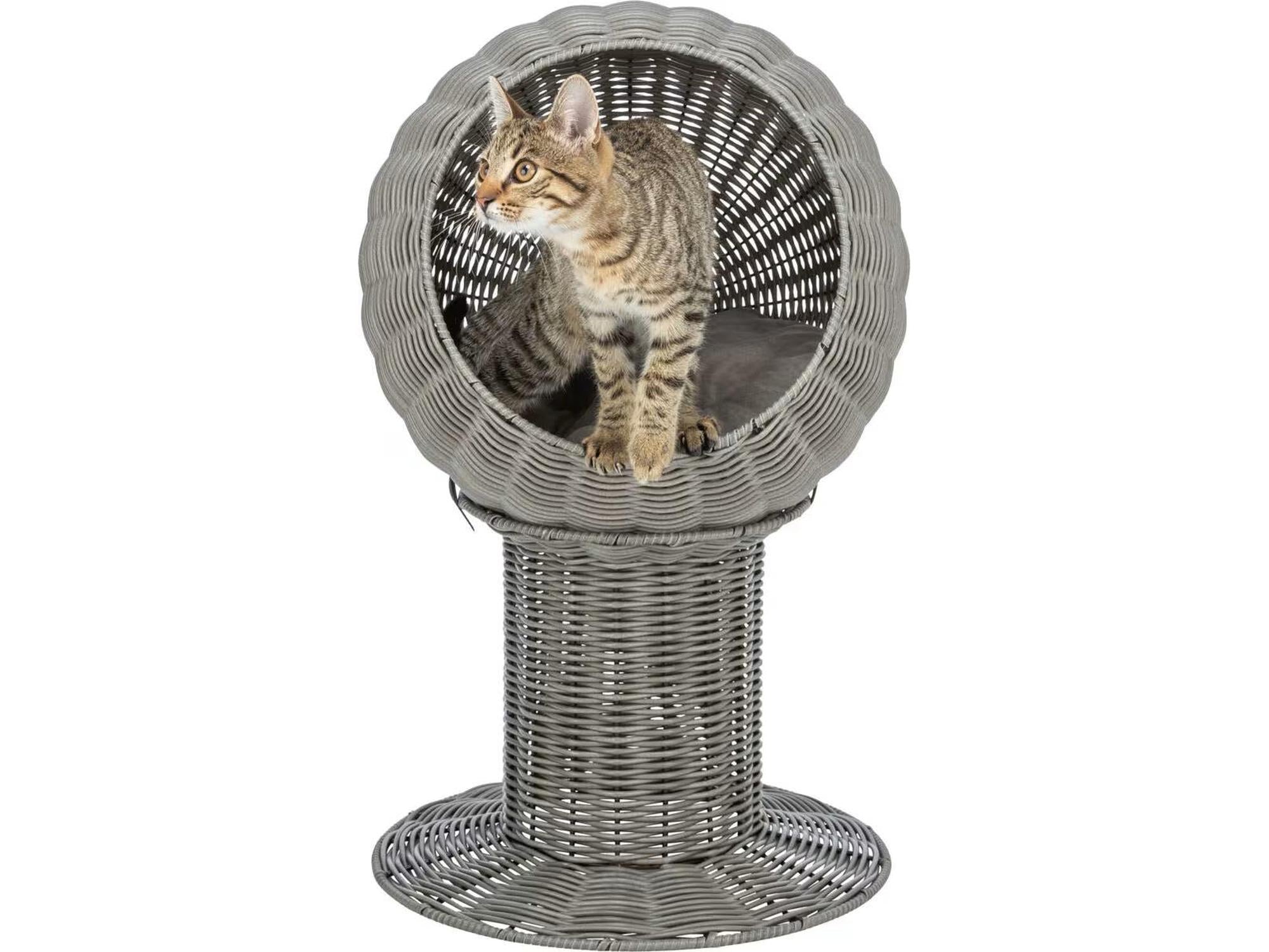 Kattehule Utemøbel i Polyrattan Ø42 / 70 cm – Grå