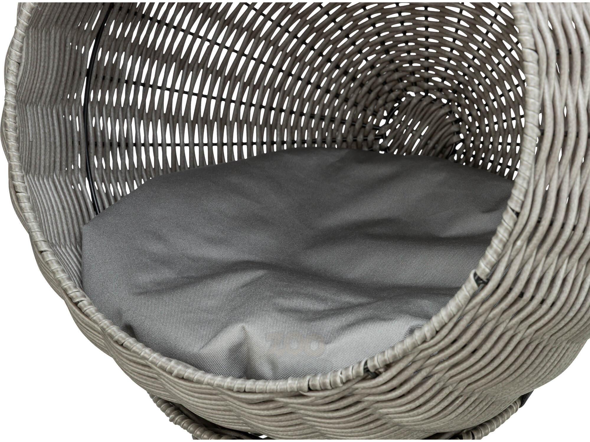 Kattehule Utemøbel i Polyrattan Ø42 / 70 cm – Grå