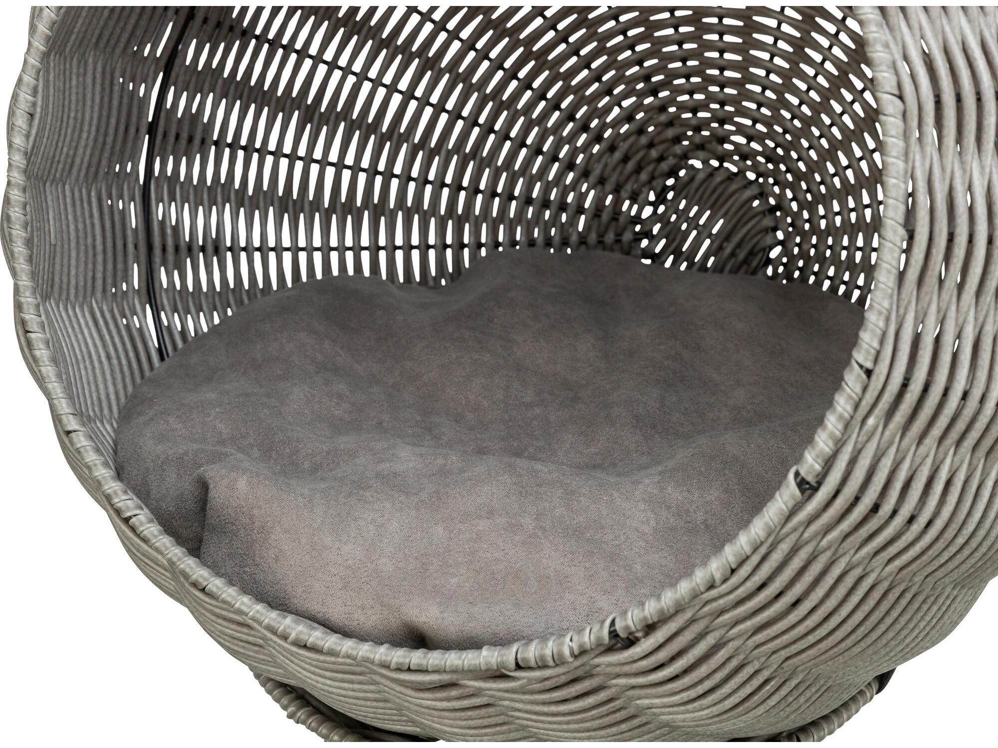 Kattehule Utemøbel i Polyrattan Ø42 / 70 cm – Grå