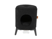 Kattehus Jean Sort 35x35x48 cm – Moderne design med vaskbar pute