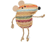 Katteleke Mus med Catnip 14cm – Flettet leke i polyester