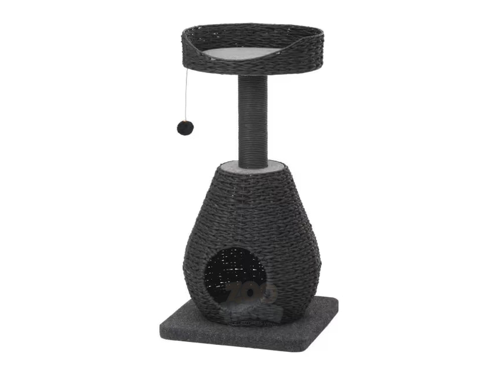 Kattemøbel Trend Elegance Sublime Sort 45x45x89 cm – Moderne kloretre med papirtau