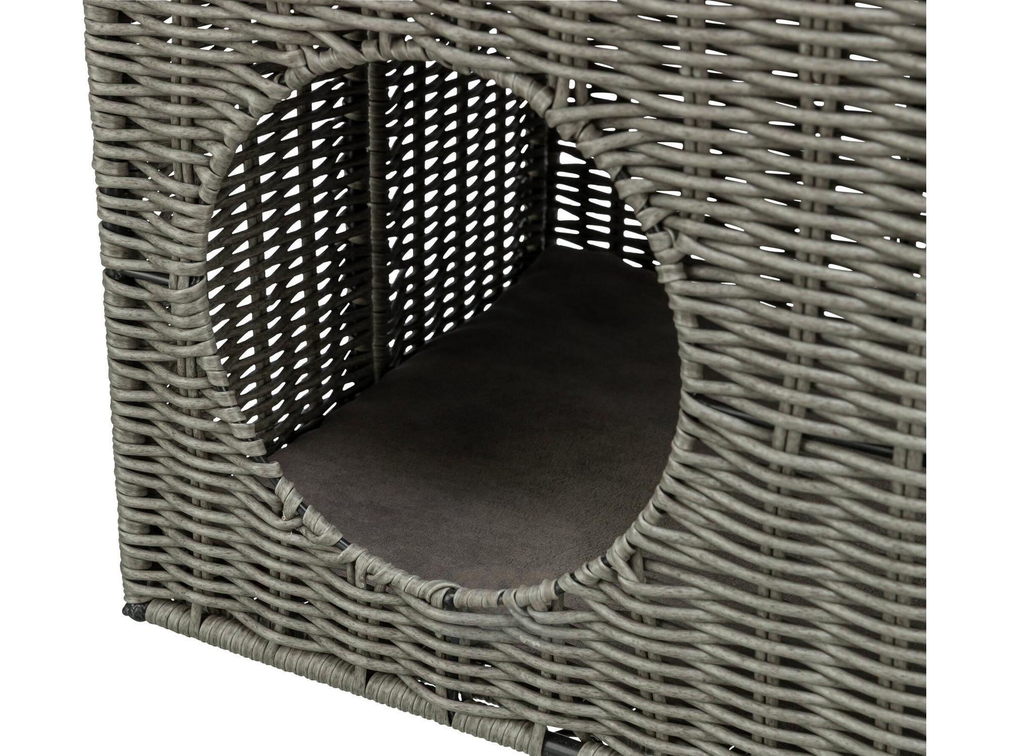 Kattemøbel Utemøbel i Polyrattan 37 x 35 x 57 cm – Grå