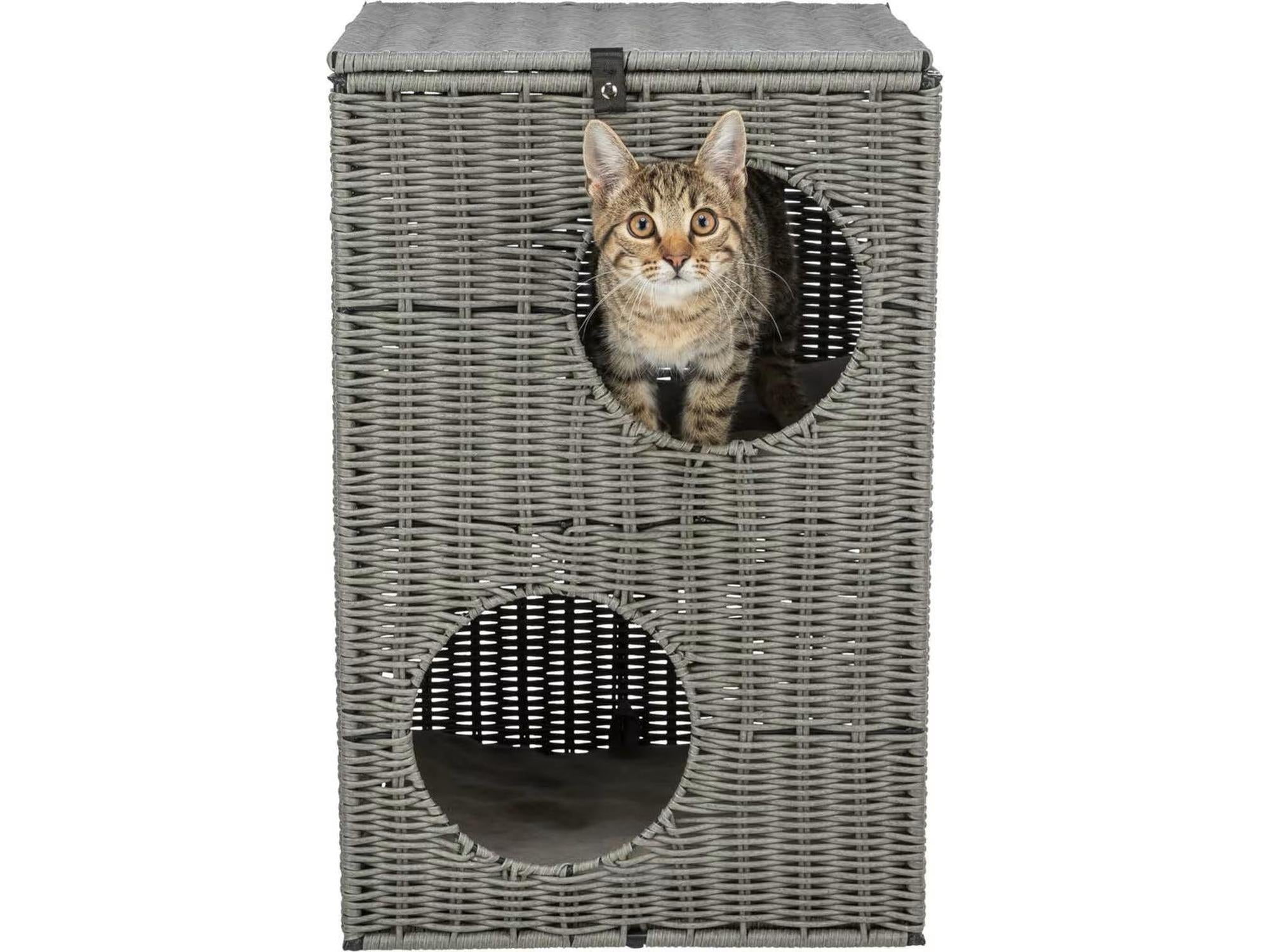 Kattemøbel Utemøbel i Polyrattan 37 x 35 x 57 cm – Grå