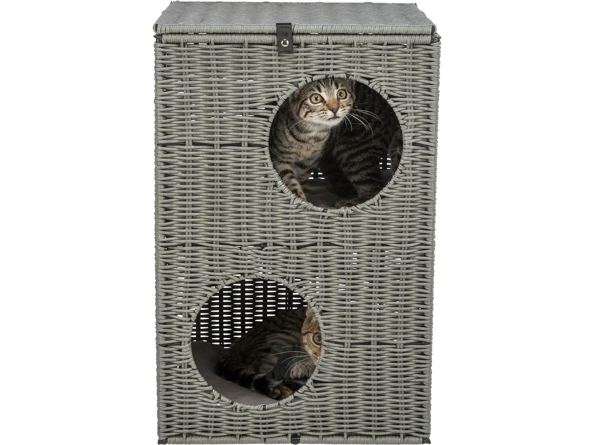 Kattemøbel Utemøbel i Polyrattan 37 x 35 x 57 cm – Grå