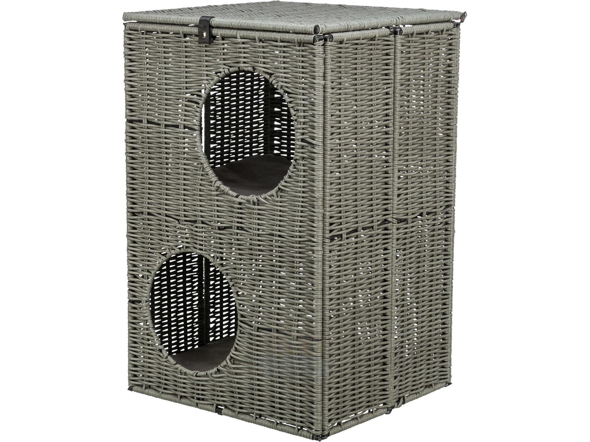 Kattemøbel Utemøbel i Polyrattan 37 x 35 x 57 cm – Grå